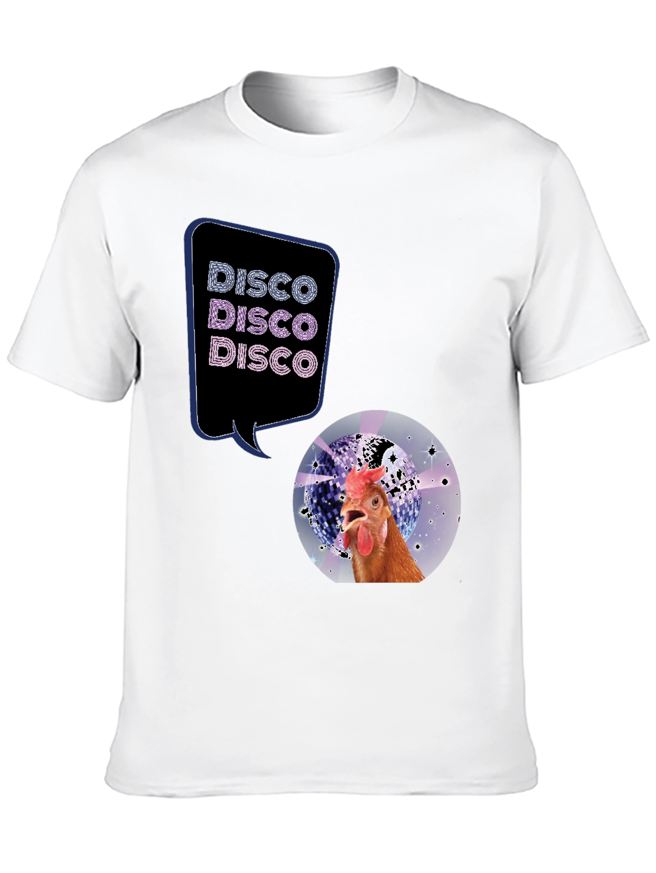 Disco Chicken Graphic Tee - Funny & Unique