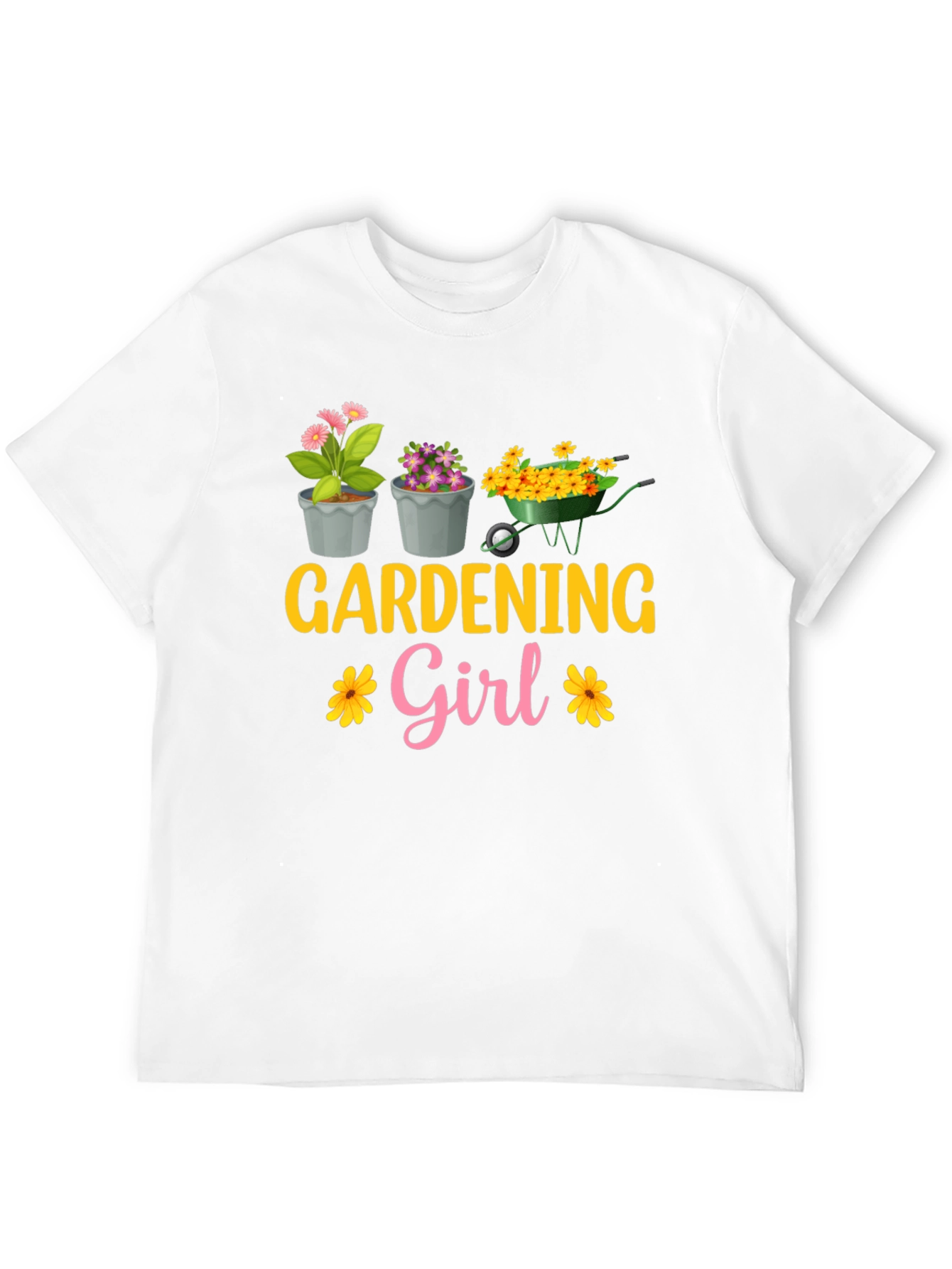 Gardening Girl T-Shirt - Floral Garden Design
