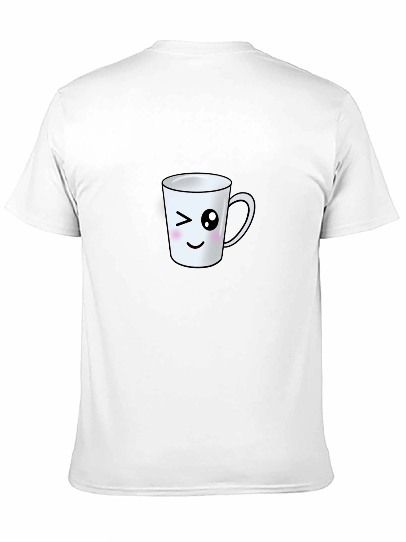 Cute Wink Mug Graphic Tee - Black