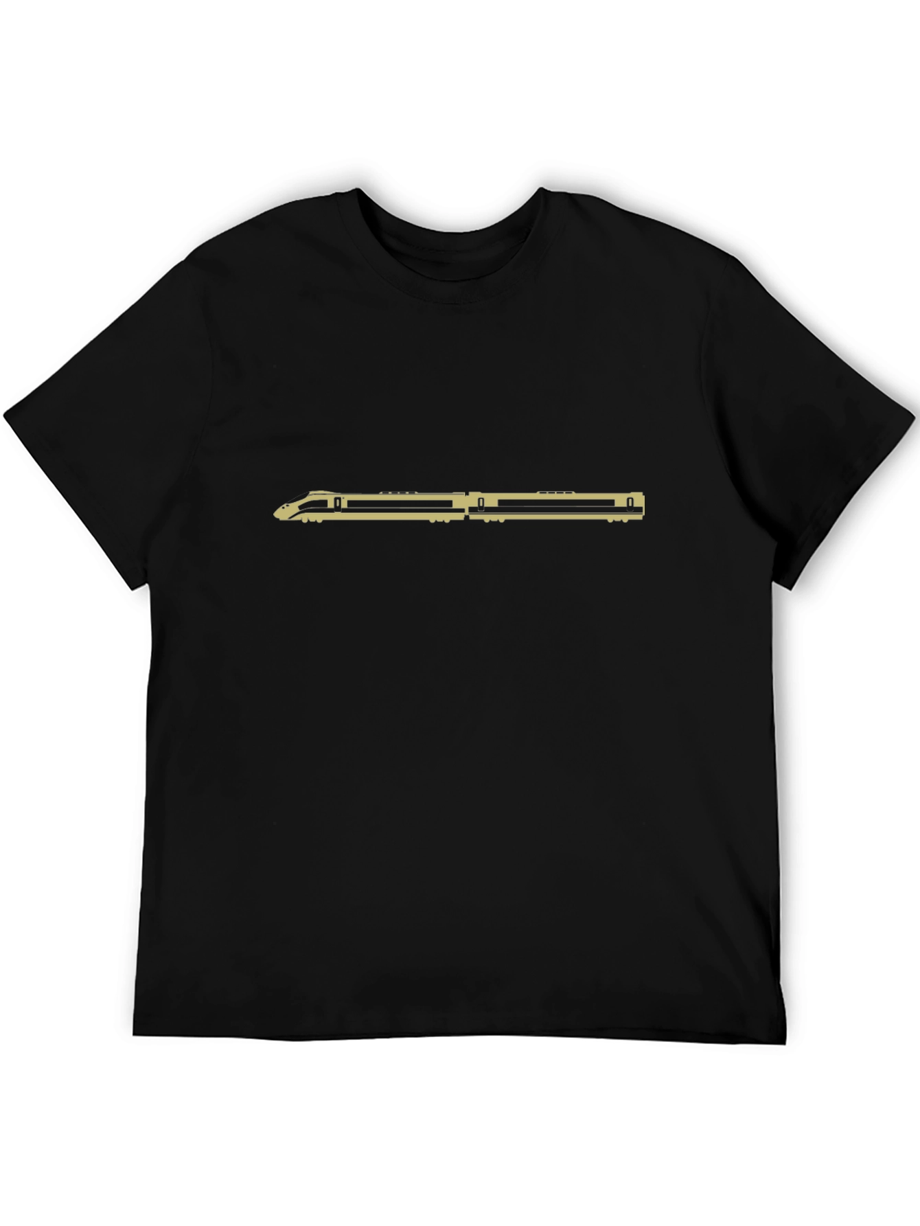 Train Graphic Tee - Black Cotton T-Shirt