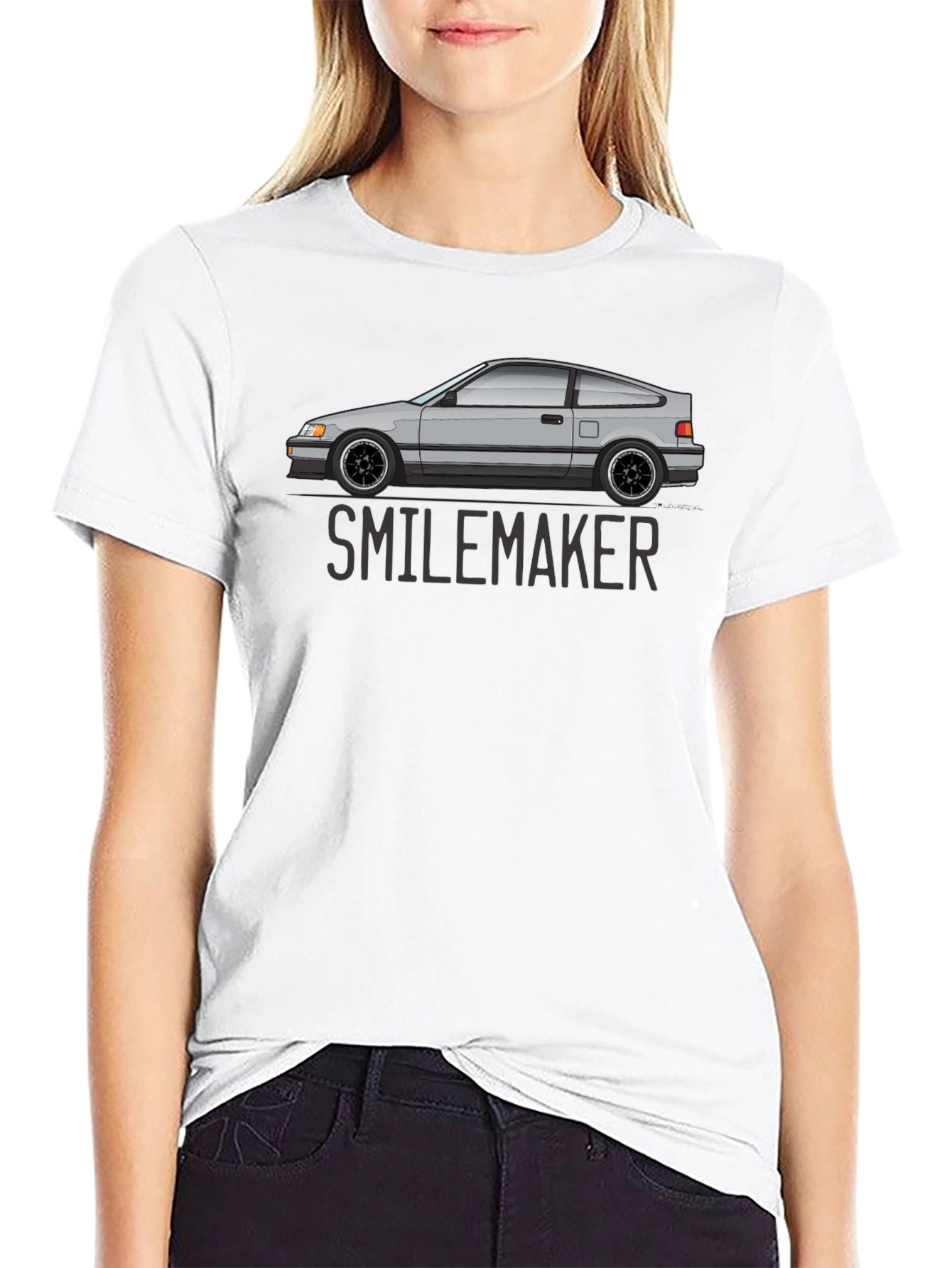 Smilemaker Car Graphic T-Shirt - Black