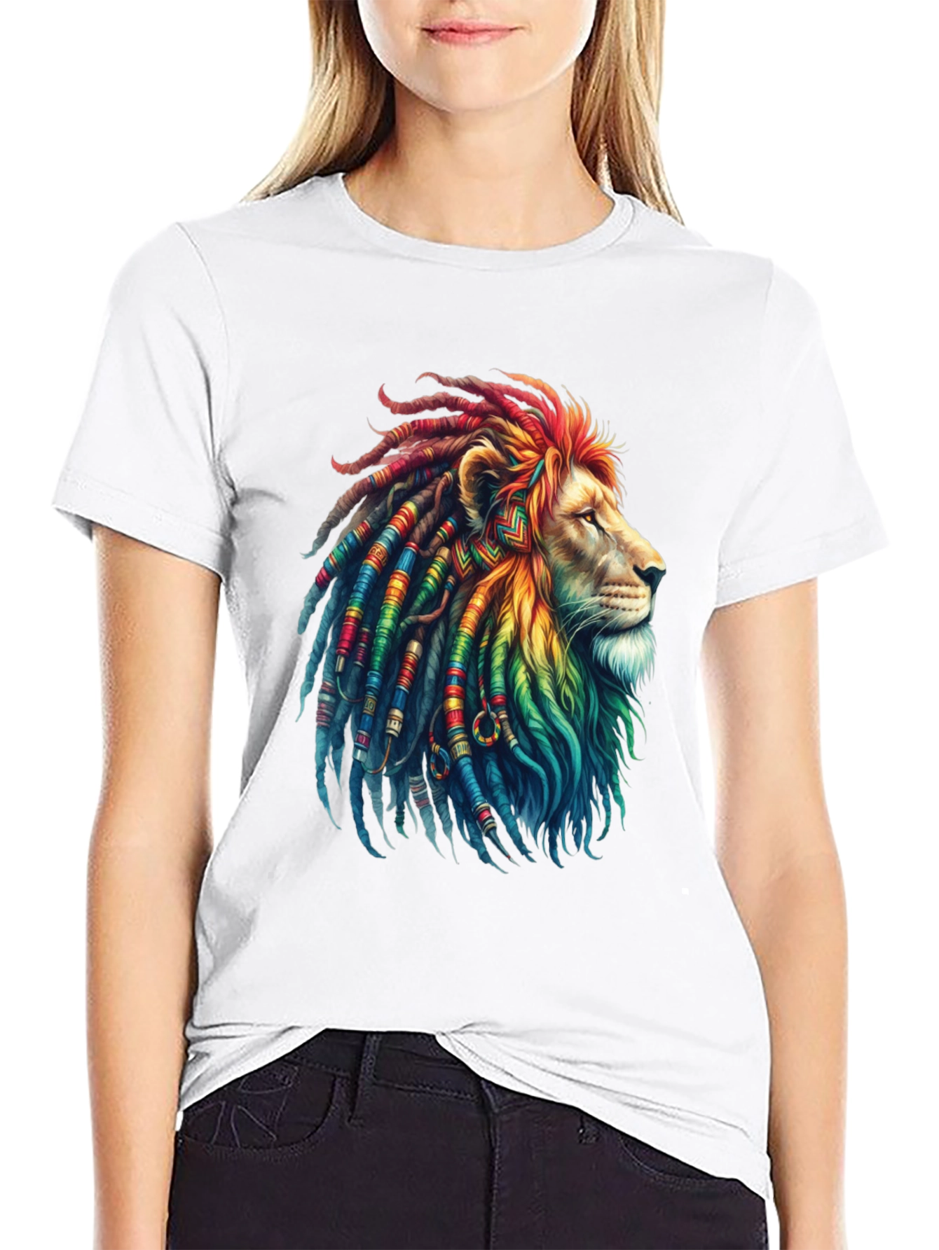 Rasta Lion Graphic Tee - Cool Reggae Vibe Shirt