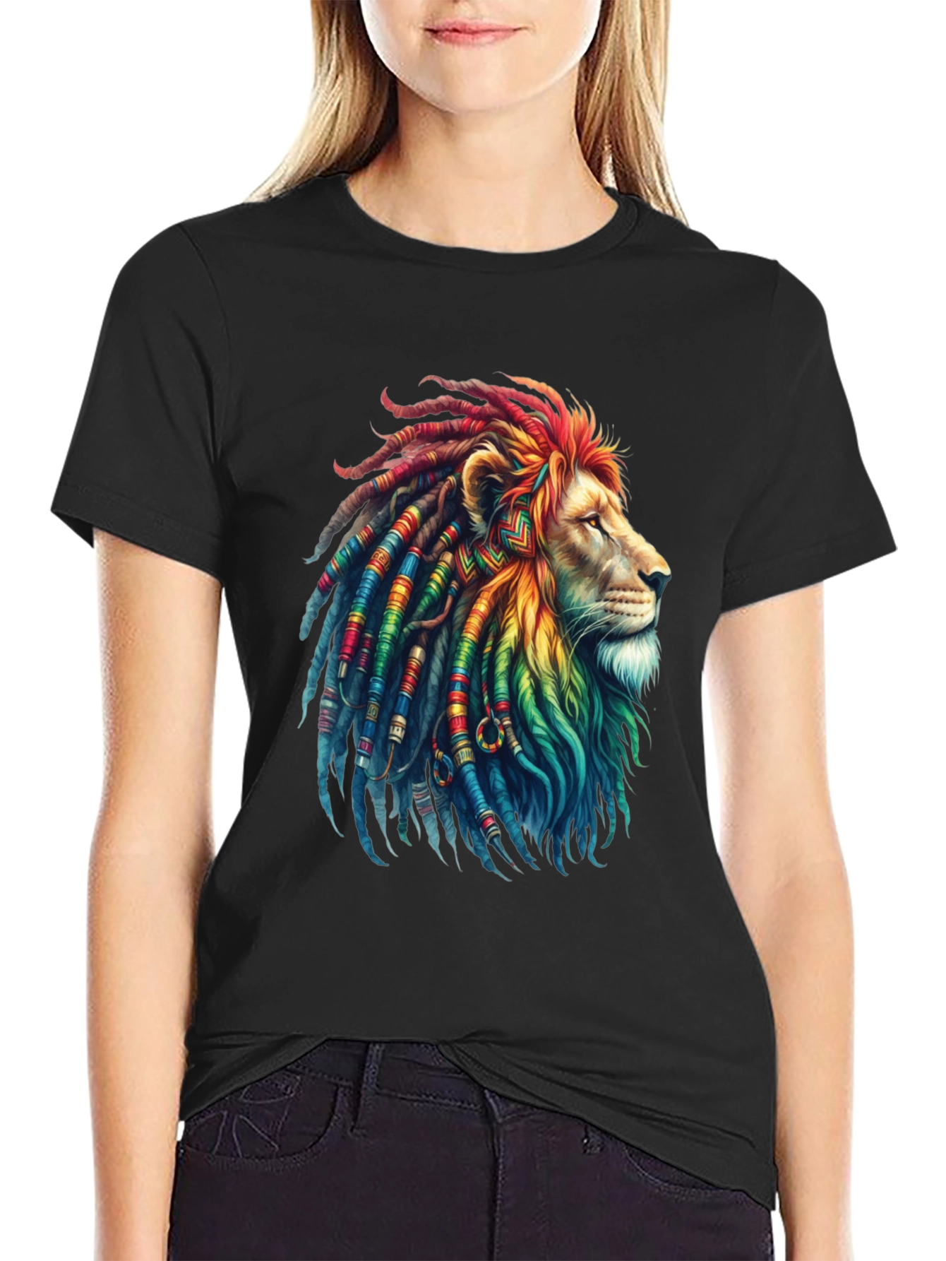 Rasta Lion Graphic Tee - Cool Reggae Vibe Shirt