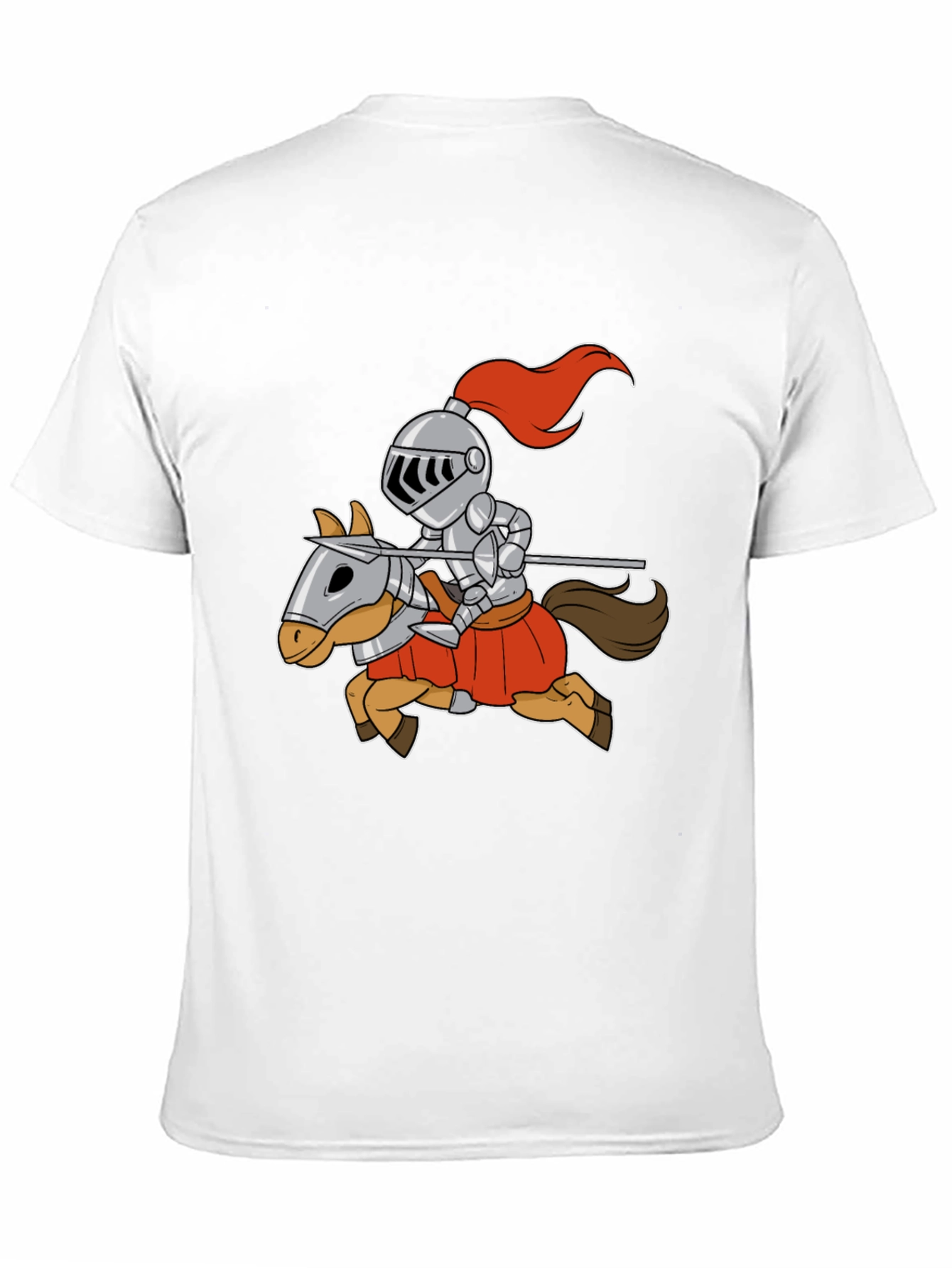 Knight on Horse T-Shirt - Cartoon Style