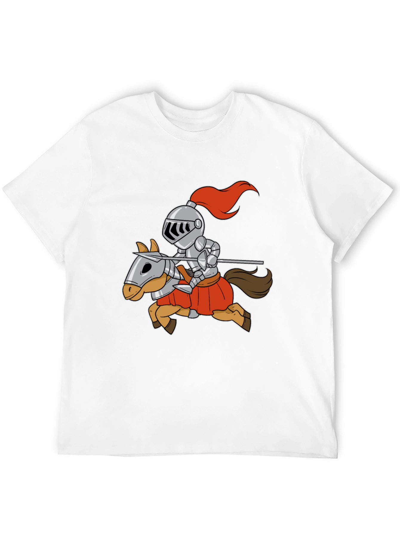 Knight on Horse T-Shirt - Cartoon Style