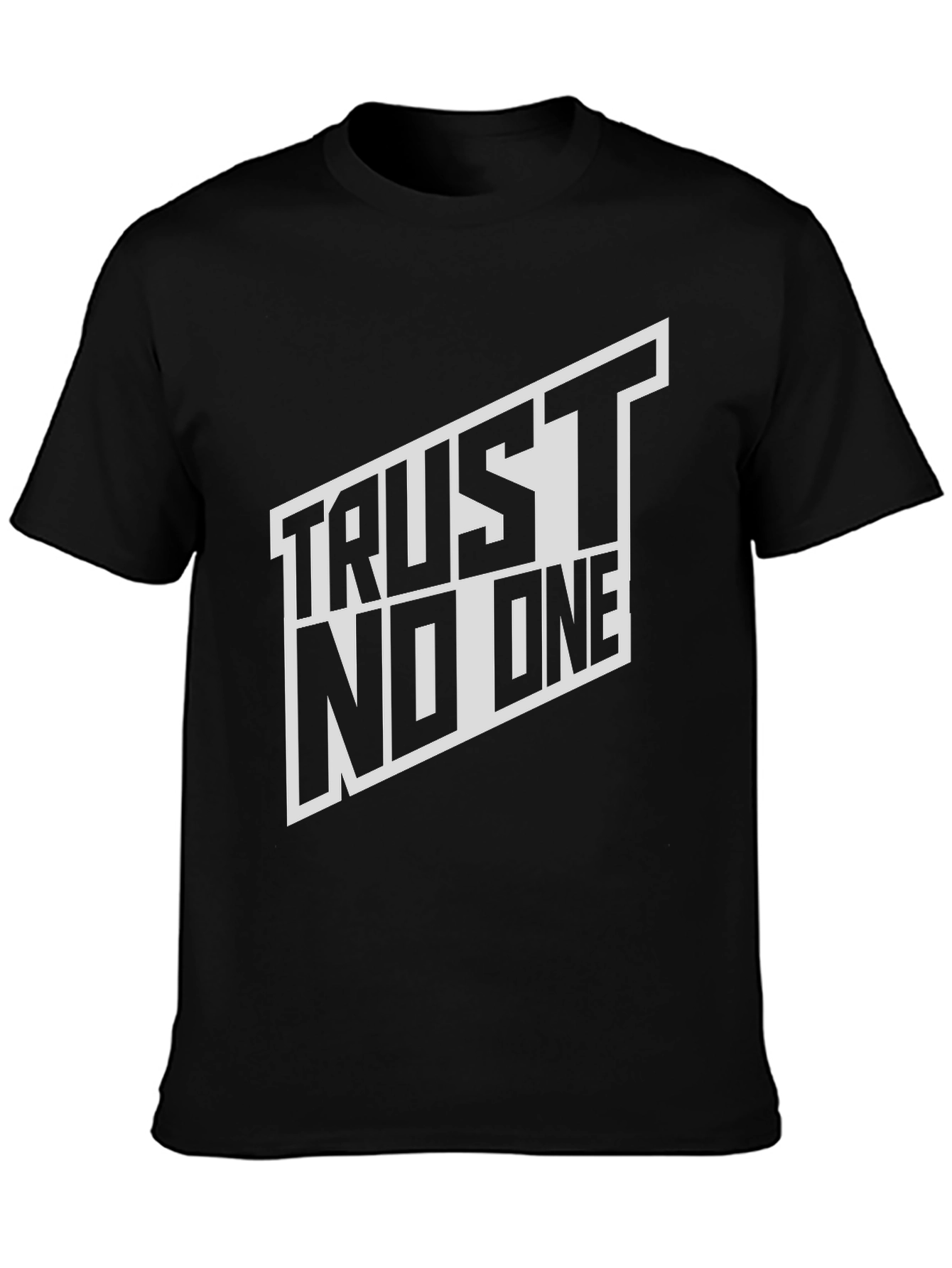 Trust No One Graphic Tee - Black