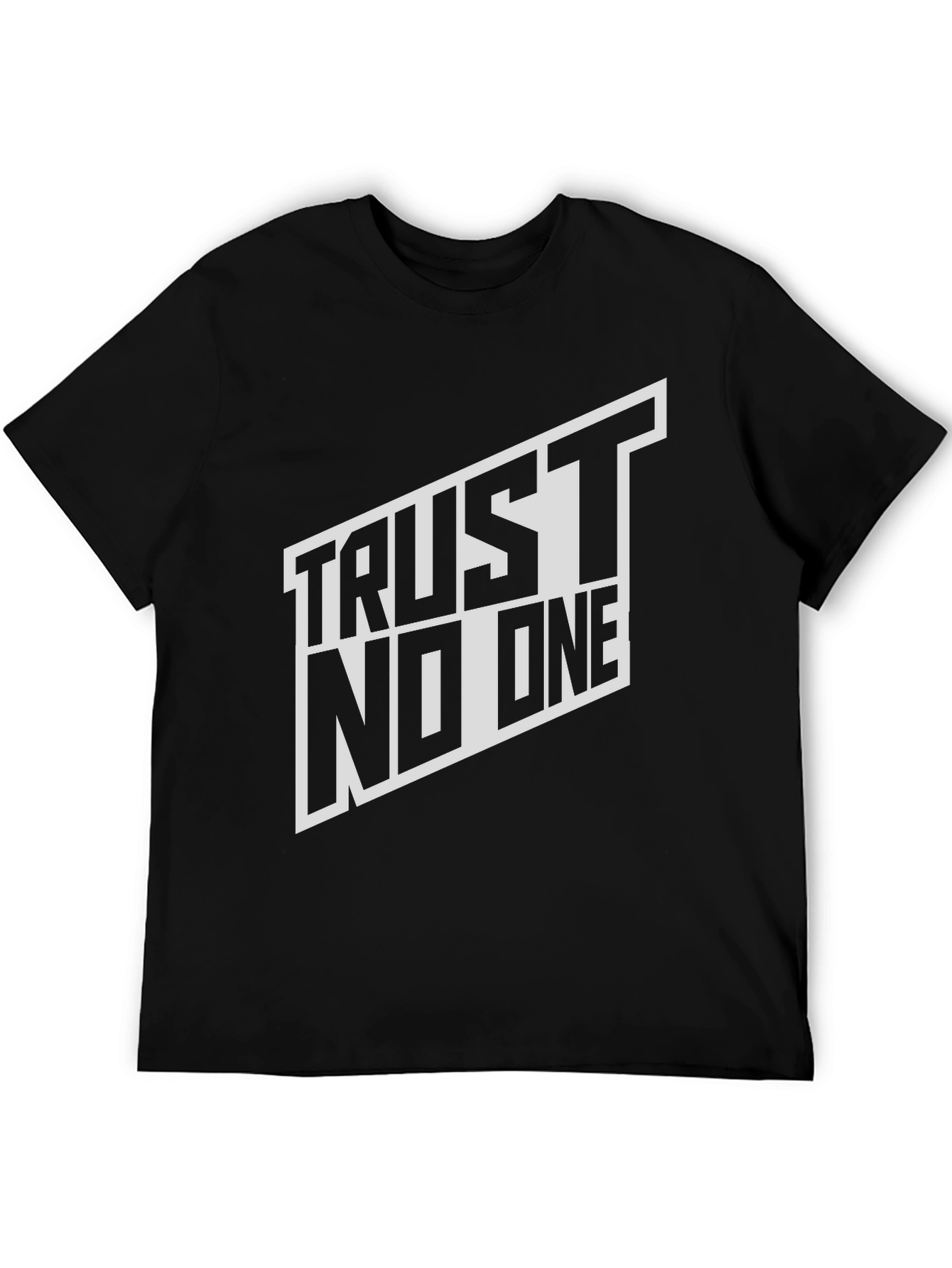 Trust No One Graphic Tee - Black