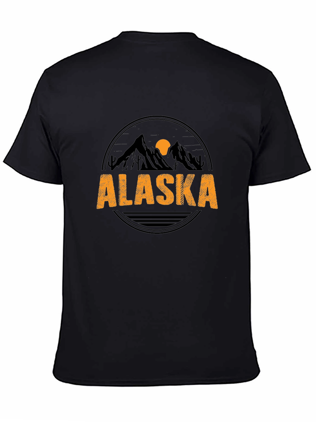 Alaska Graphic Tee - Mountain Sunset Design
