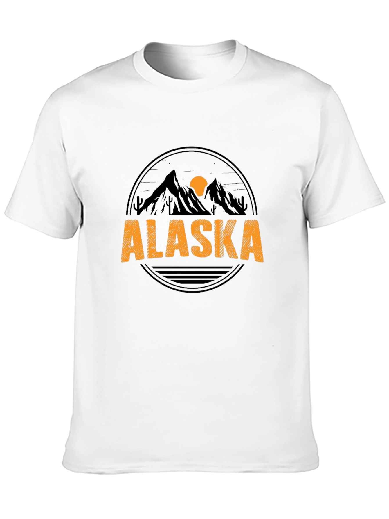 Alaska Graphic Tee - Mountain Sunset Design