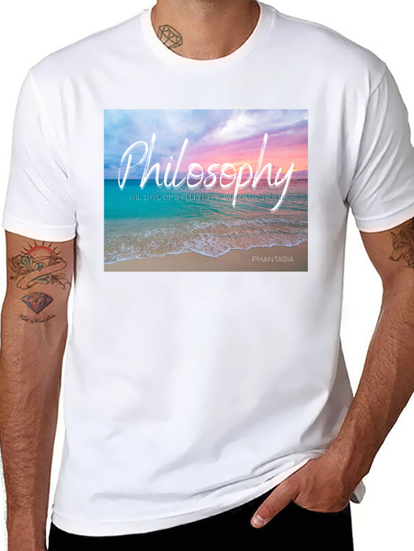 Philosophy Beach T-Shirt - Wisdom and Truth