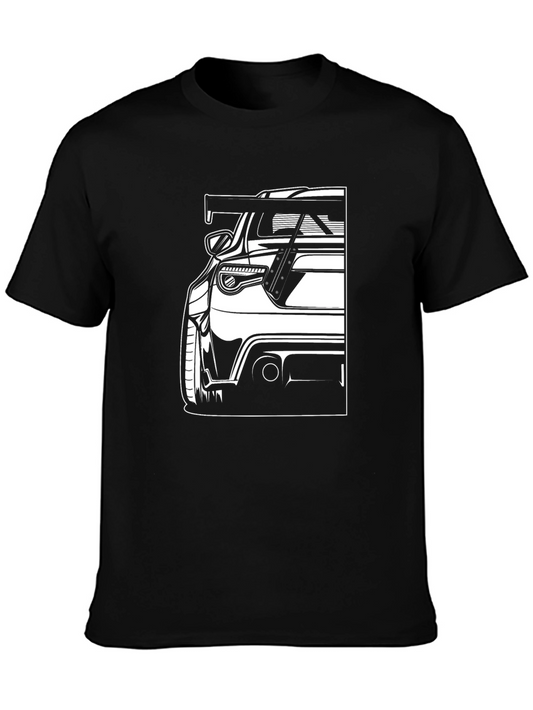 Car Graphic T-Shirt - Black Cotton Tee