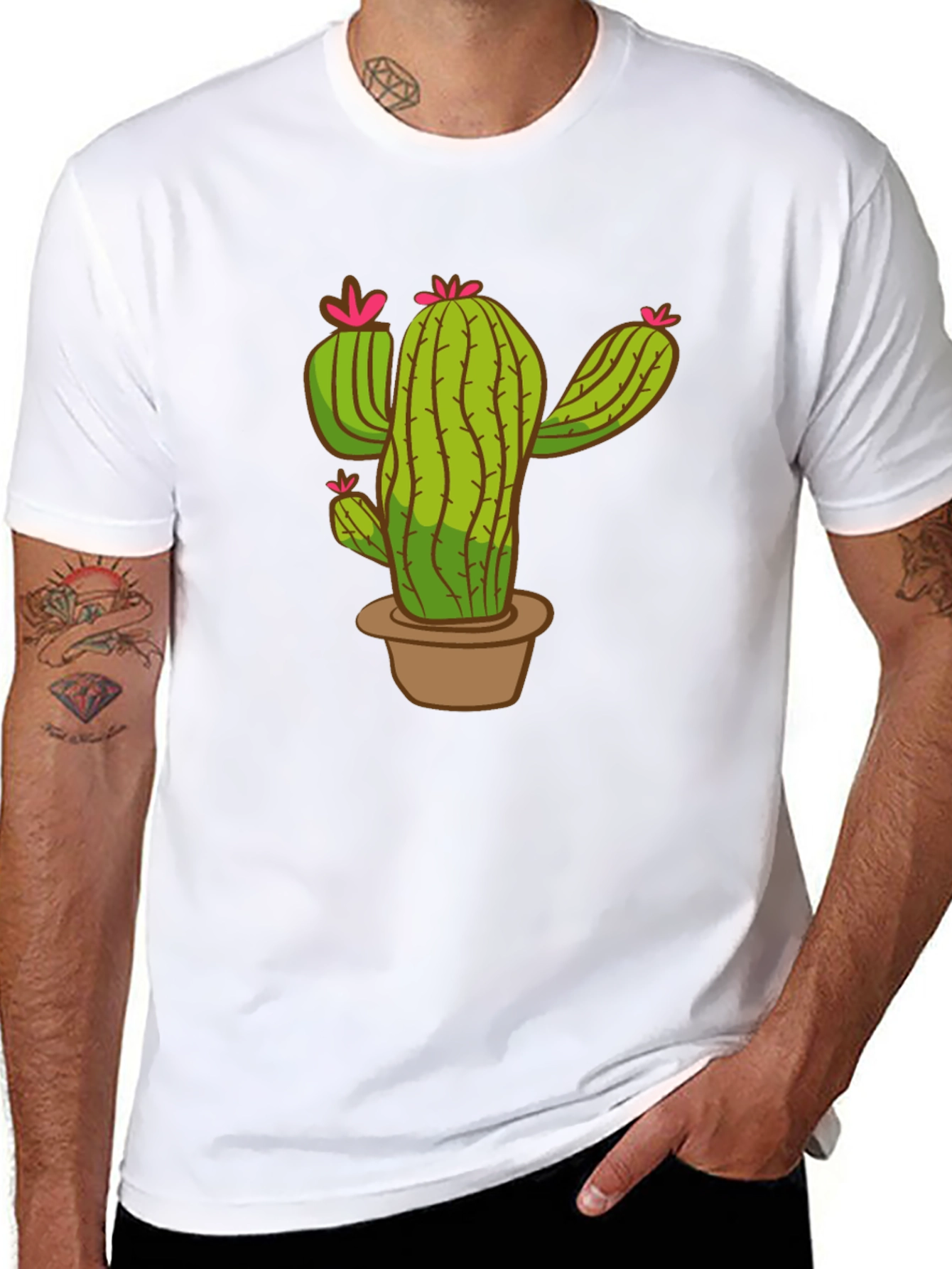 Cactus Graphic T-Shirt - Unisex Crew Neck Tee