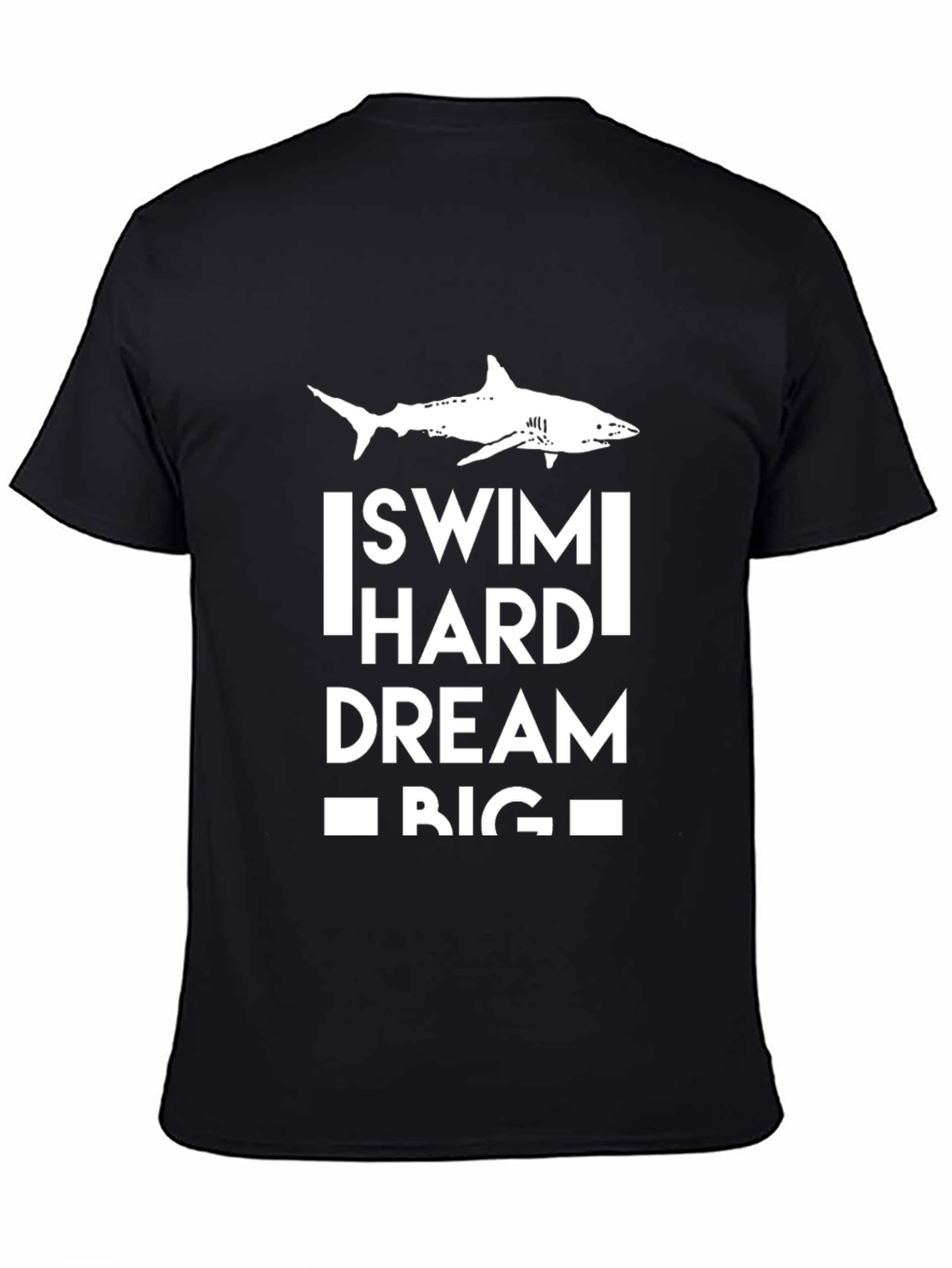 Swim Hard Dream Big Black T-Shirt