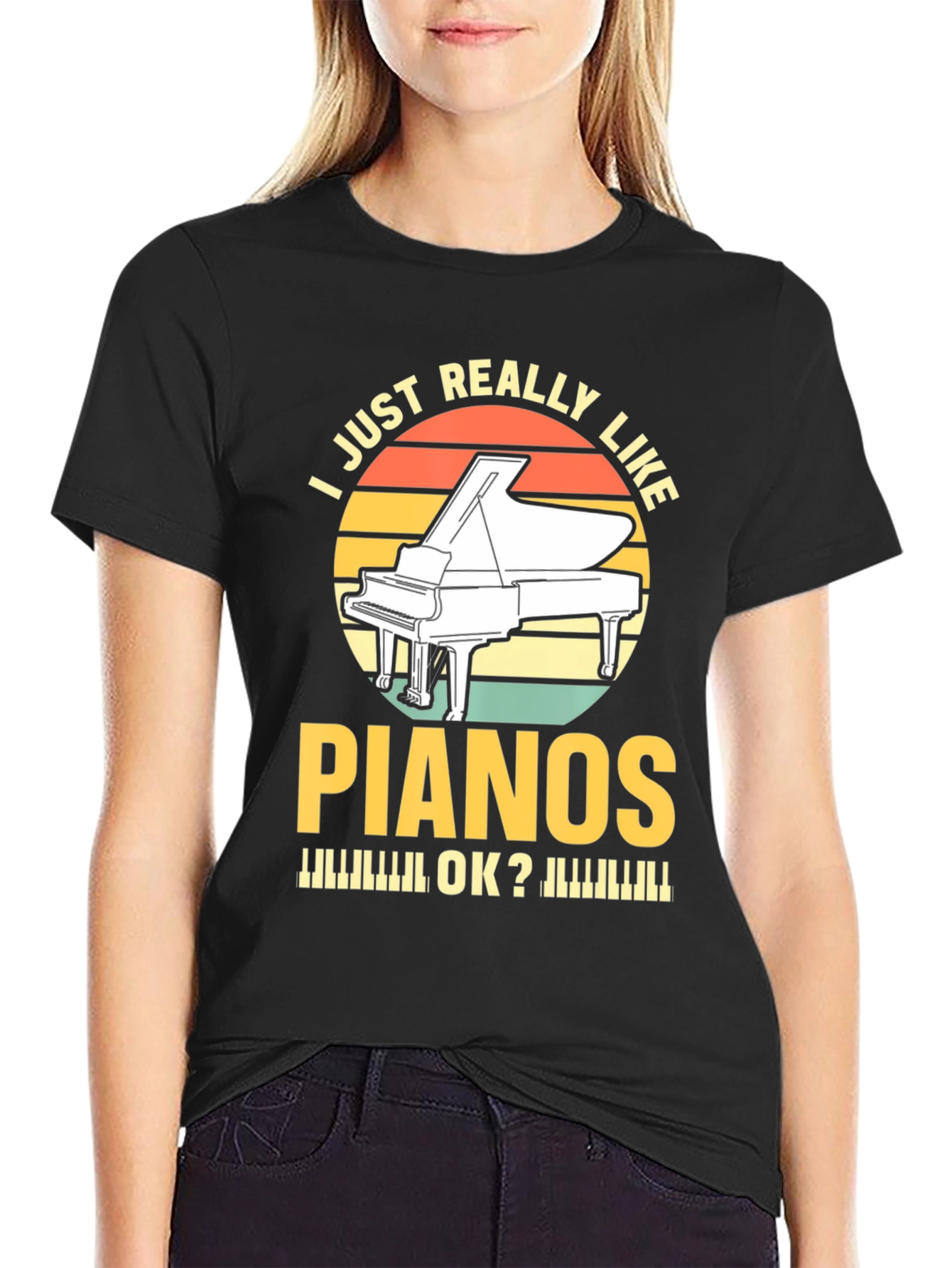 I Just Really Like Pianos T-Shirt - Musician Tee