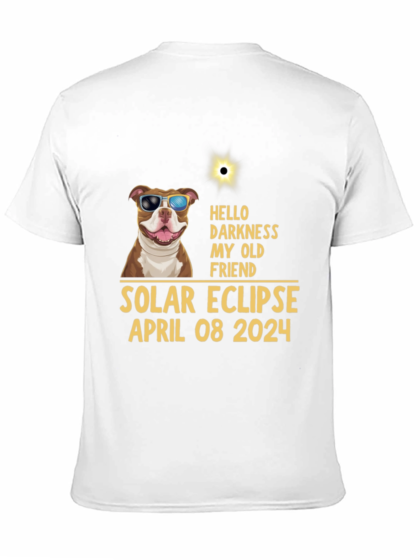 Solar Eclipse April 08 2024 Dog T-Shirt