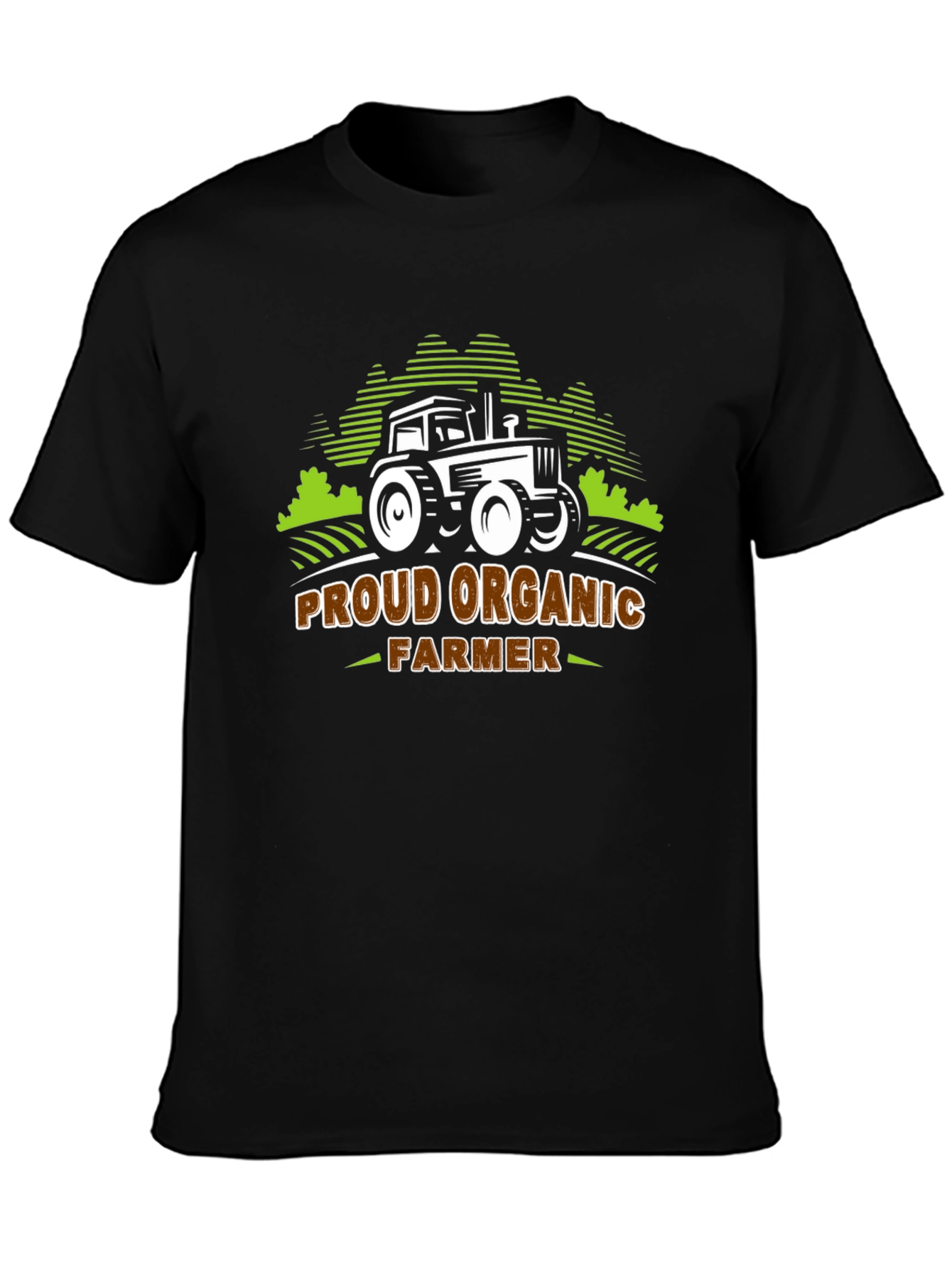 Proud Organic Farmer T-Shirt - Black Cotton Tee