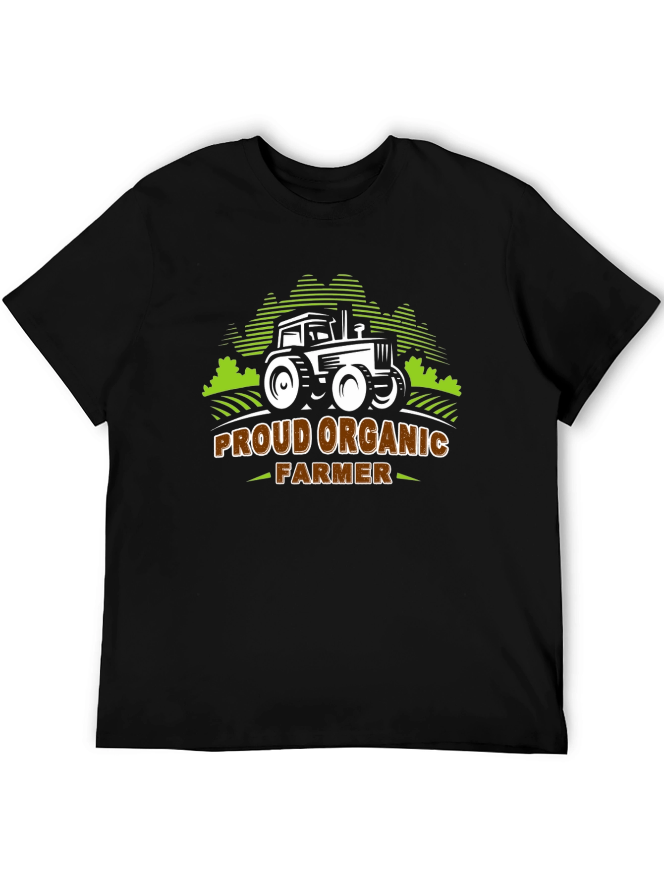 Proud Organic Farmer T-Shirt - Black Cotton Tee