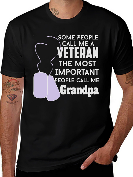 Veteran Grandpa T-Shirt - Gift for Grandfathers