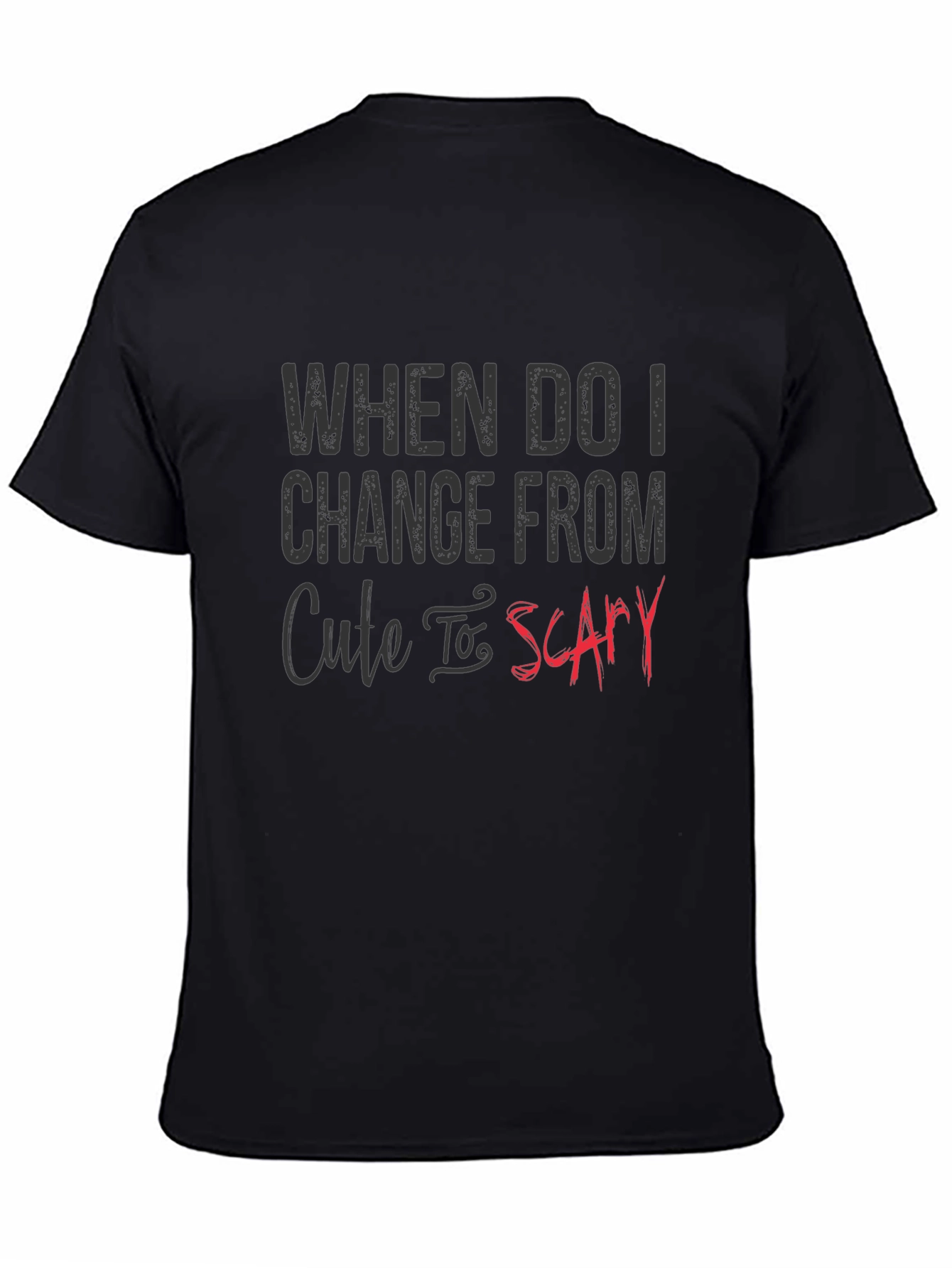 Cute to Scary Graphic Tee - Mens Black T-Shirt