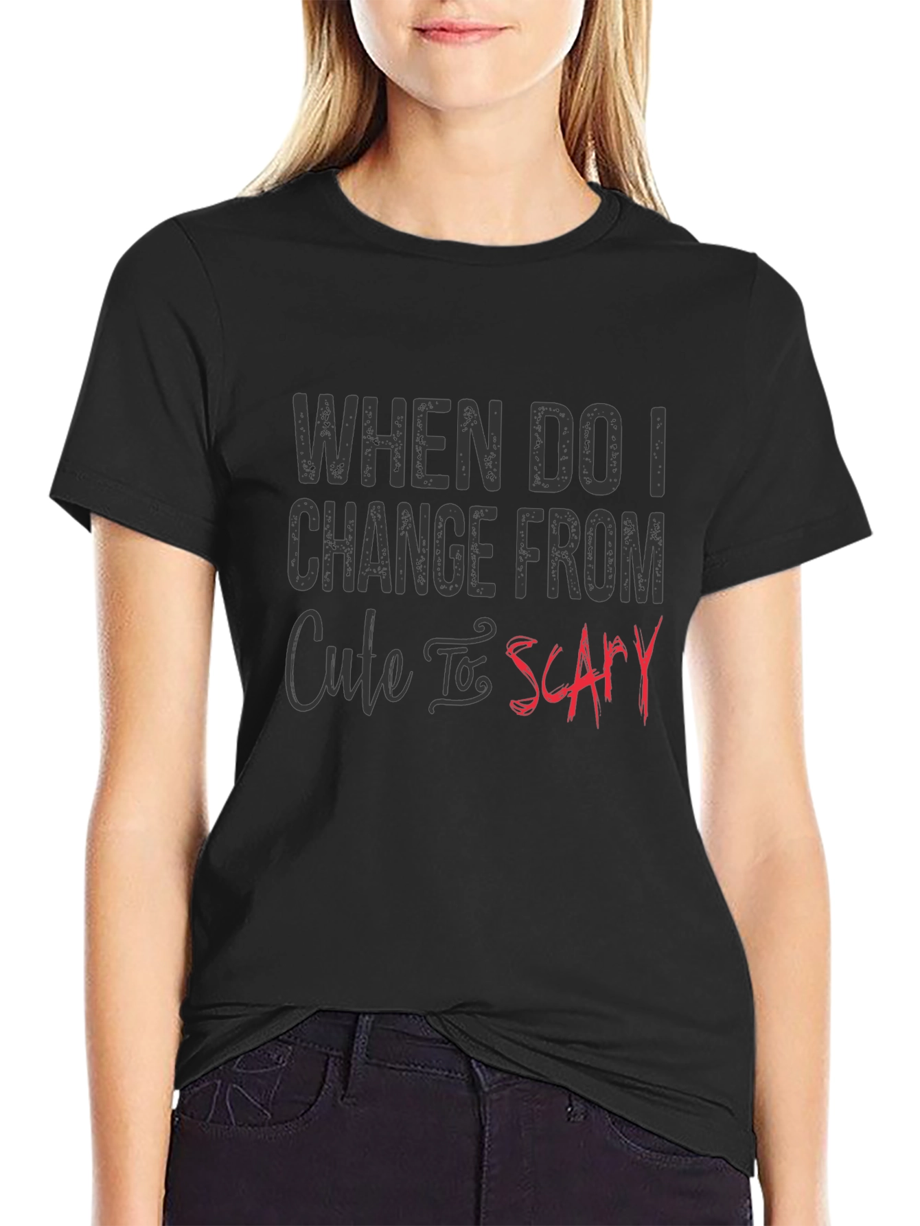 Cute to Scary Graphic Tee - Mens Black T-Shirt