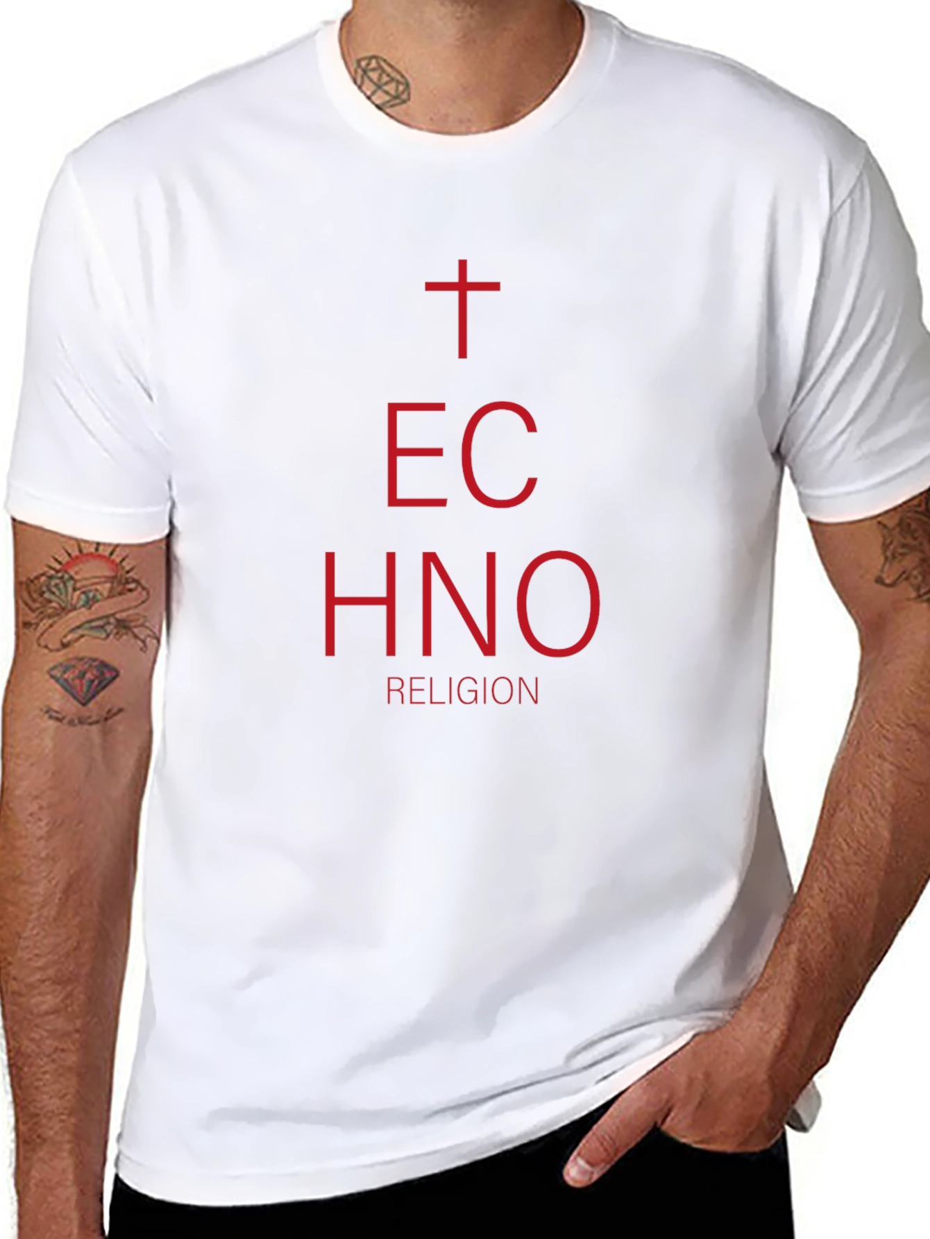 Techno Religion Graphic T-Shirt