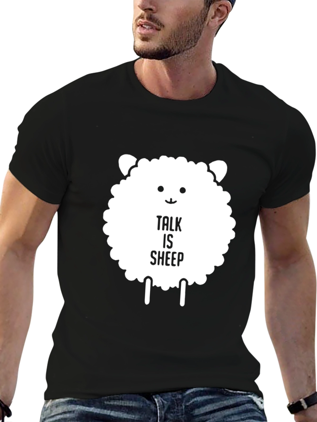 Talk is Sheep T-Shirt - Funny Sheep Pun Tee