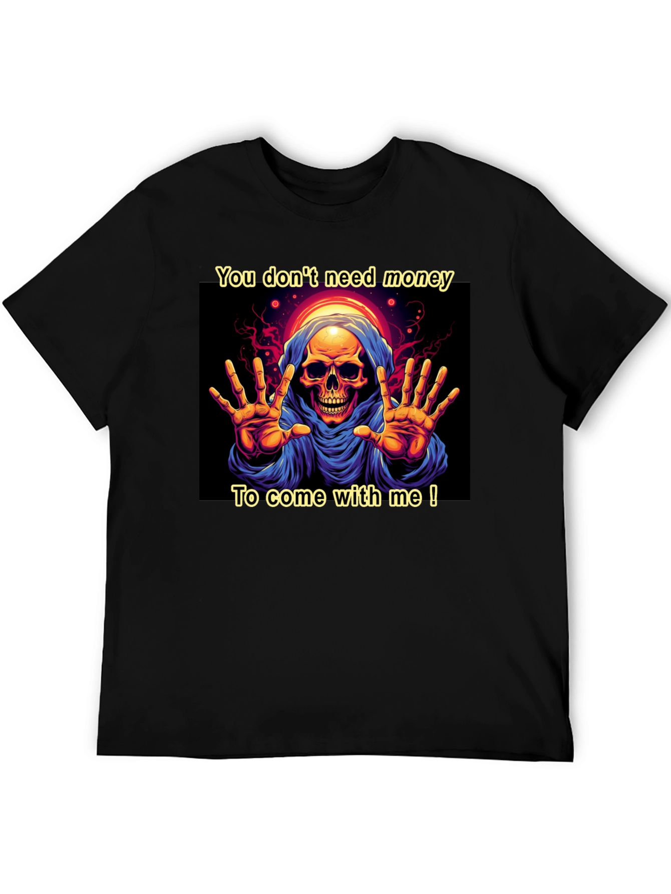 Grim Reaper Graphic Tee - You Dont Need Money