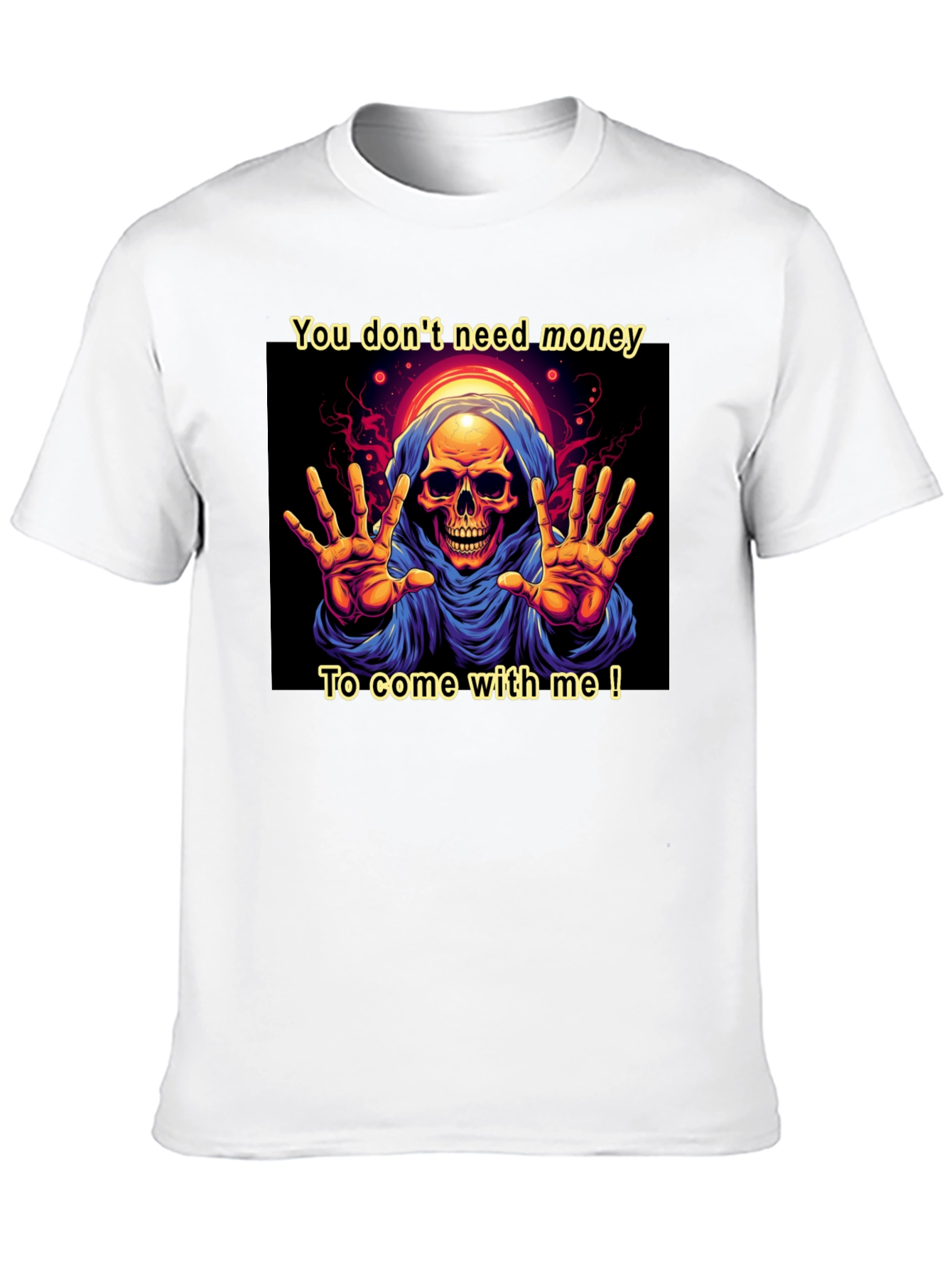 Grim Reaper Graphic Tee - You Dont Need Money