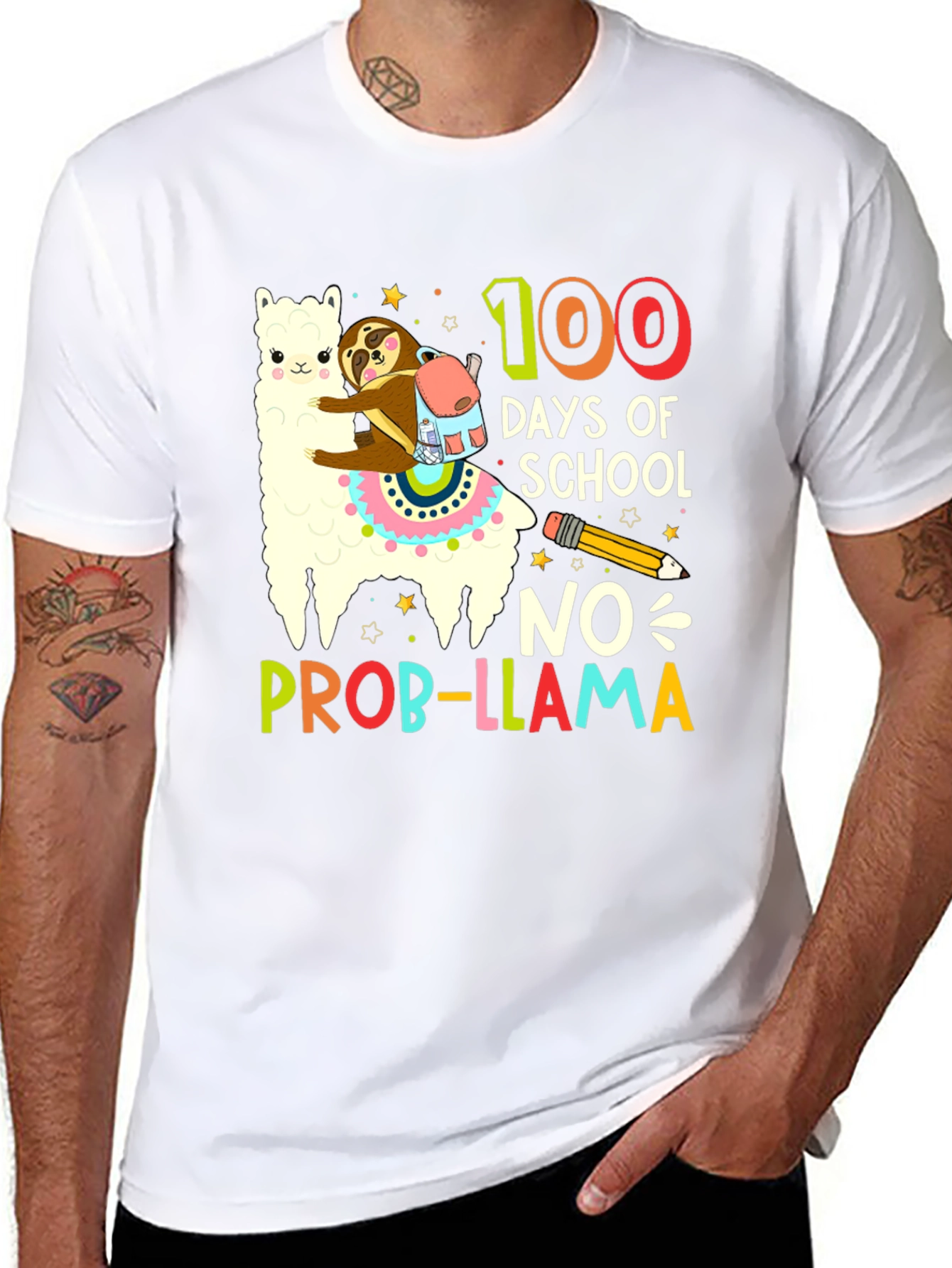 100 Days of School Llama T-Shirt