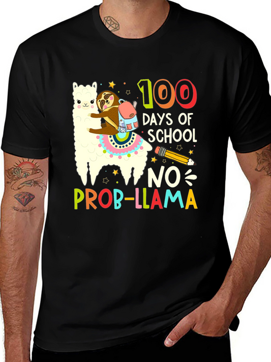 100 Days of School Llama T-Shirt