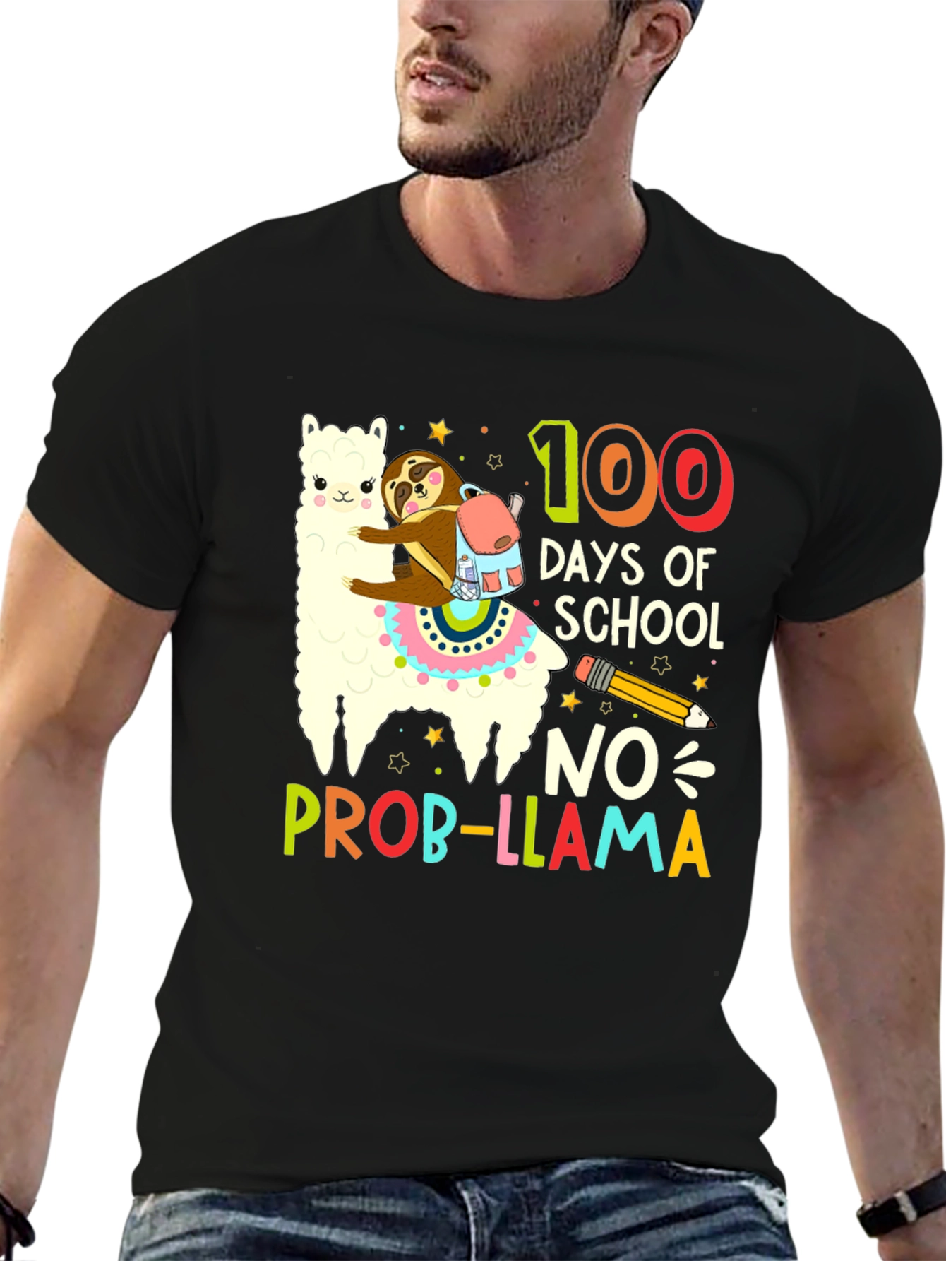100 Days of School Llama T-Shirt