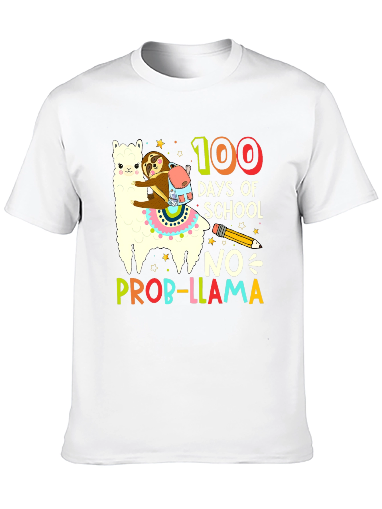 100 Days of School Llama T-Shirt