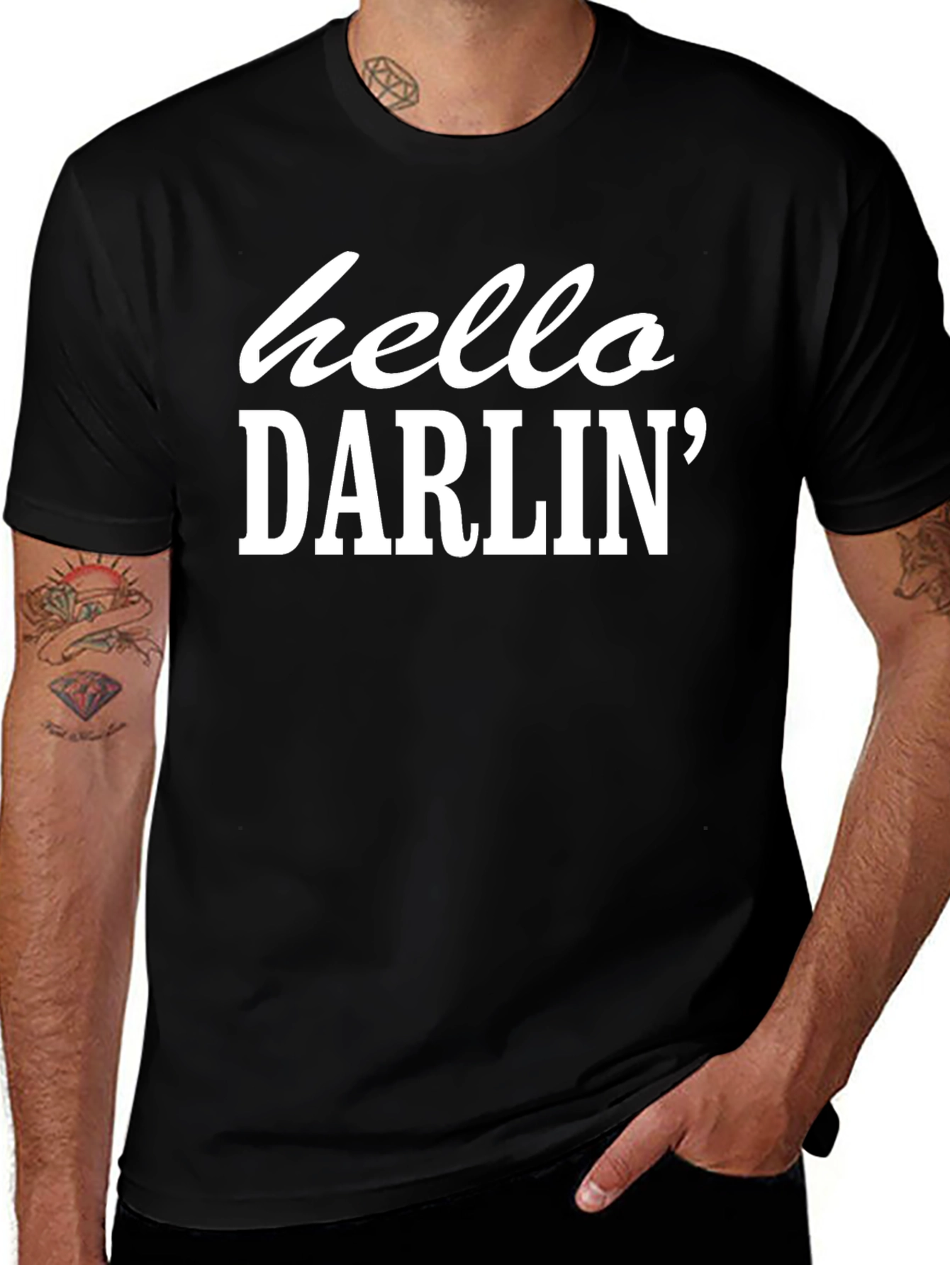 Hello Darlin Graphic Tee - Soft Cotton Blend