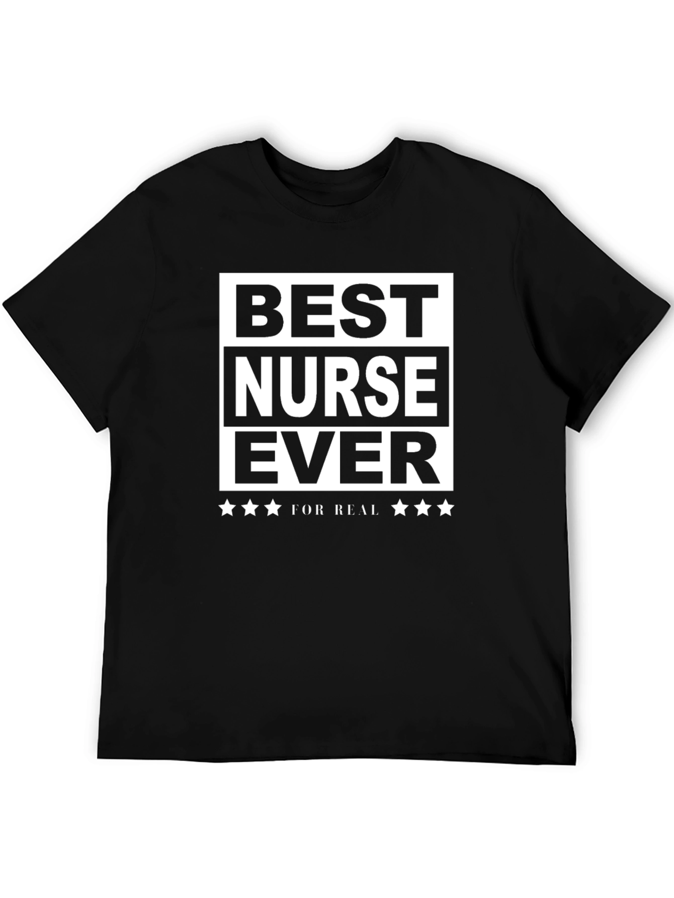 Best Nurse Ever T-Shirt - Black Cotton Graphic Tee
