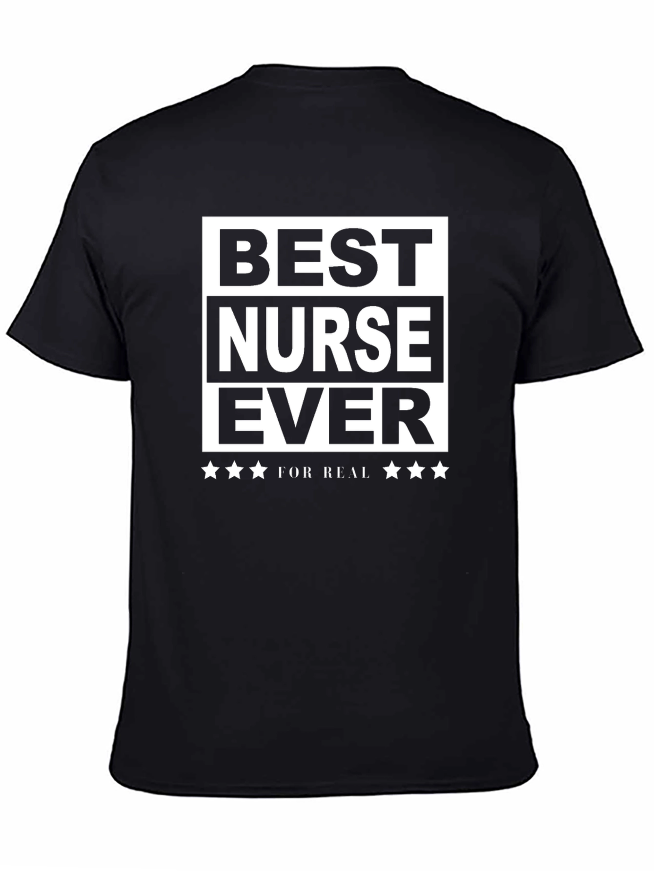 Best Nurse Ever T-Shirt - Black Cotton Graphic Tee