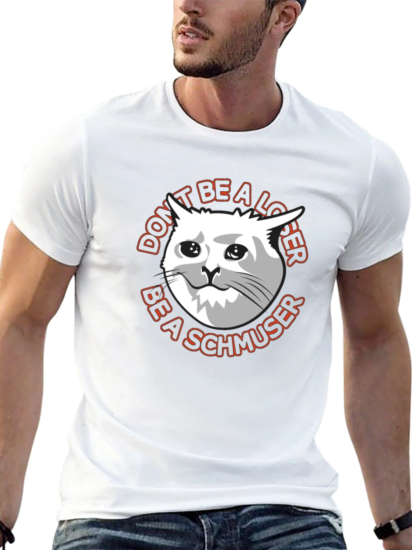 Dont Be a Loser Cat Meme Graphic T-Shirt