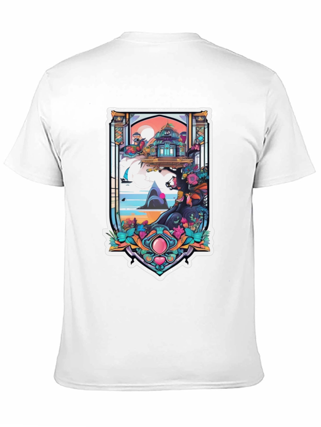 Fantasy Island Graphic Tee - Black Cotton Blend Shirt