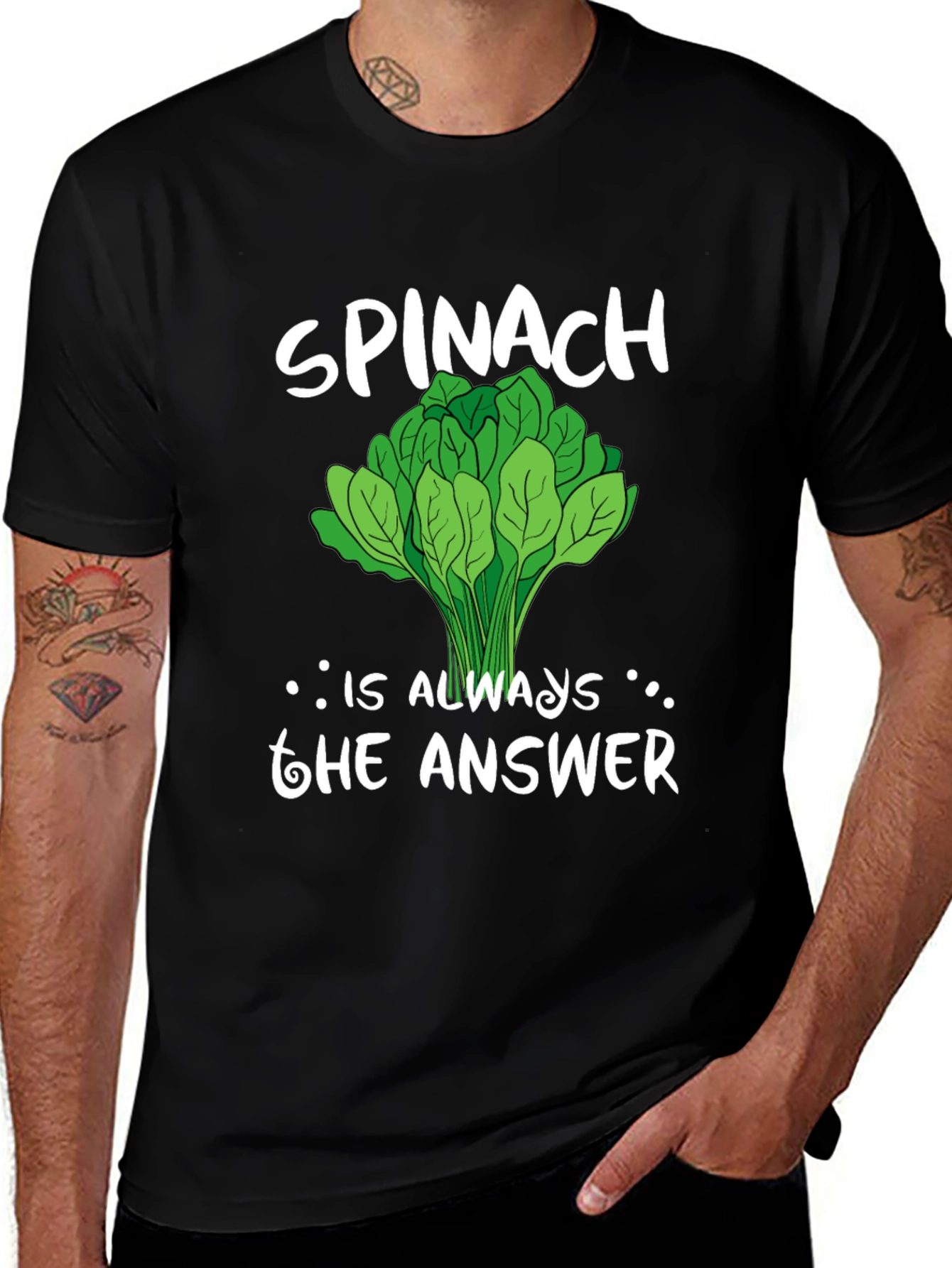 Spinach is Always the Answer Graphic Tee
