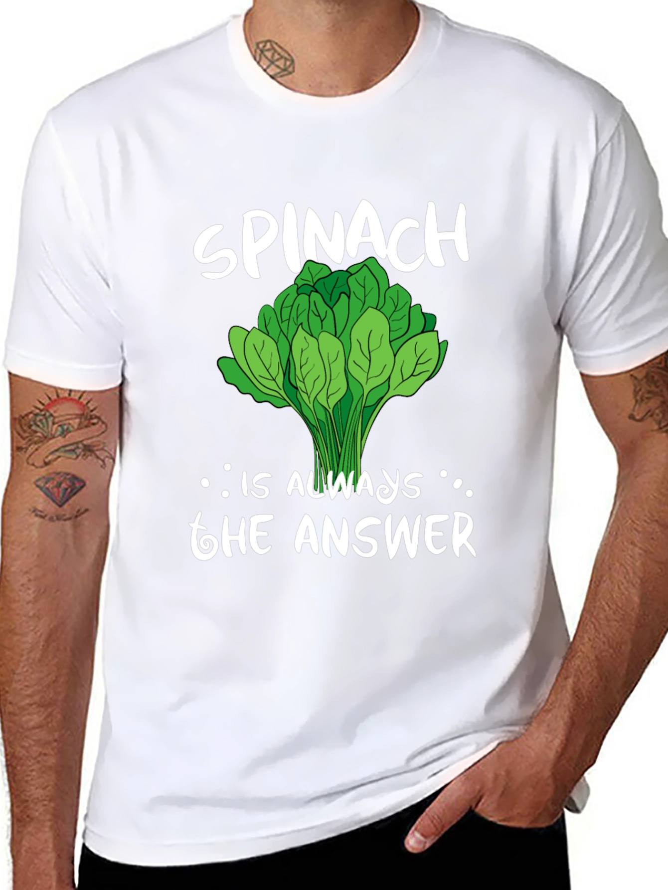 Spinach is Always the Answer Graphic Tee