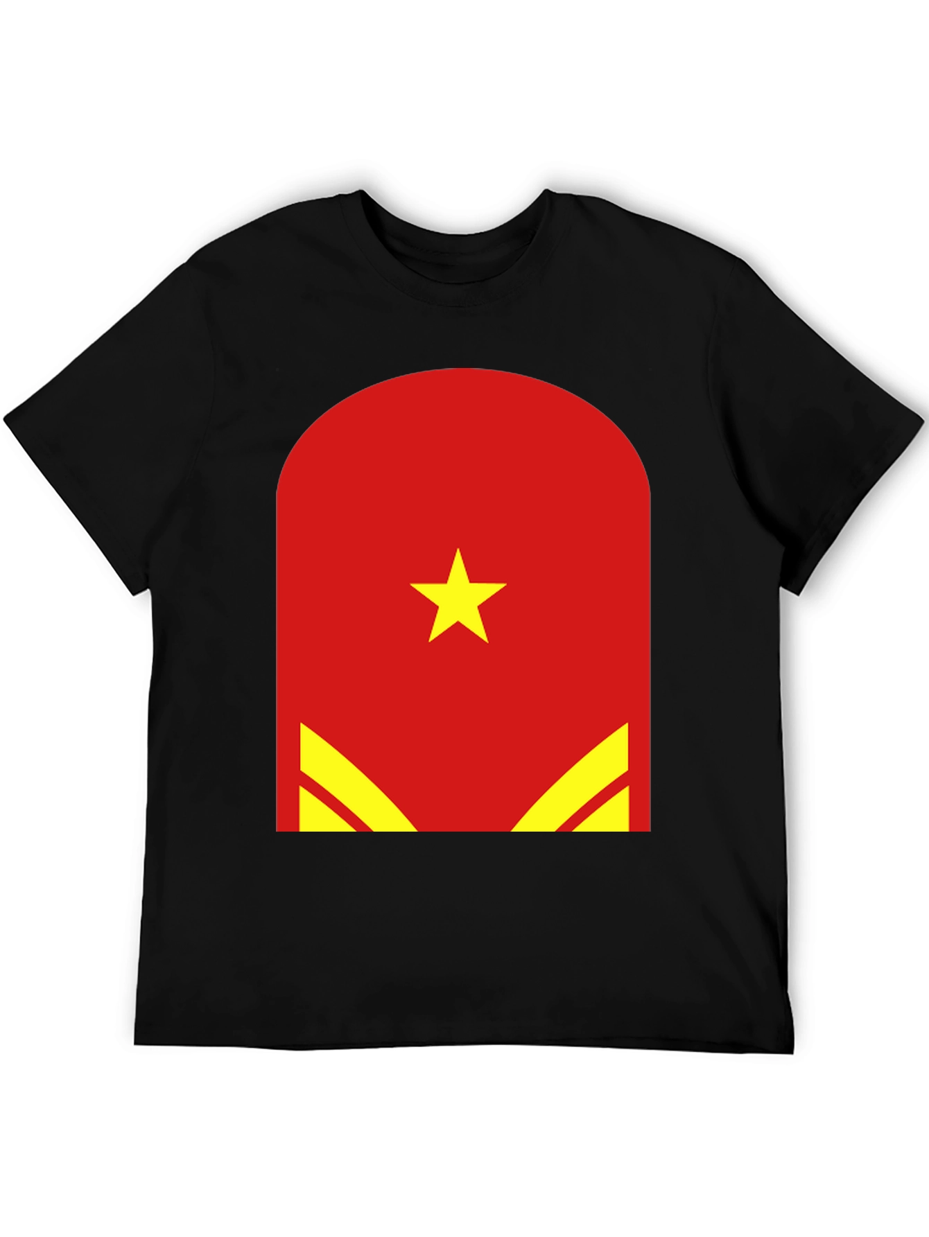 Vietnam Flag Graphic Tee - Black Cotton T-Shirt