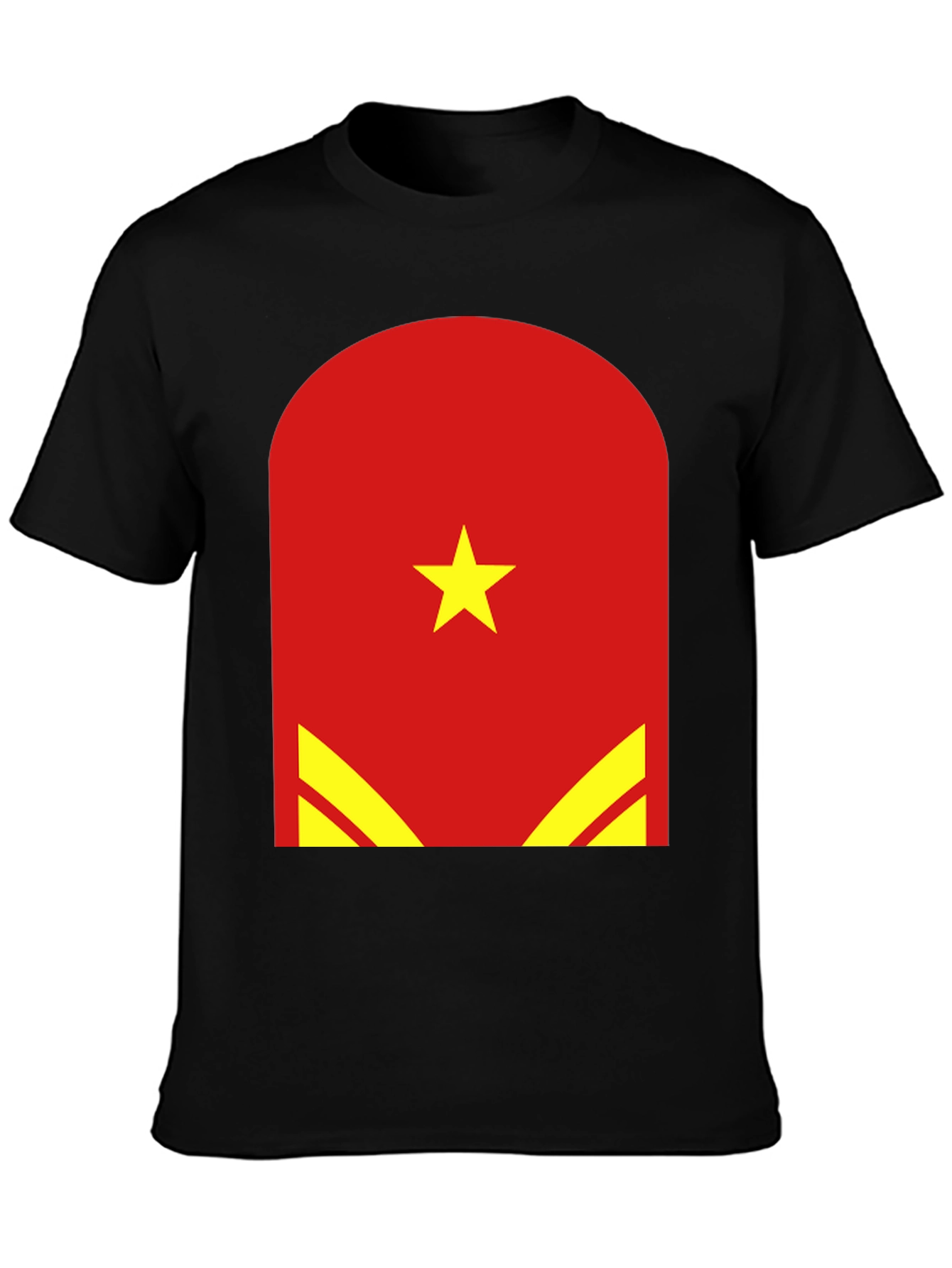 Vietnam Flag Graphic Tee - Black Cotton T-Shirt