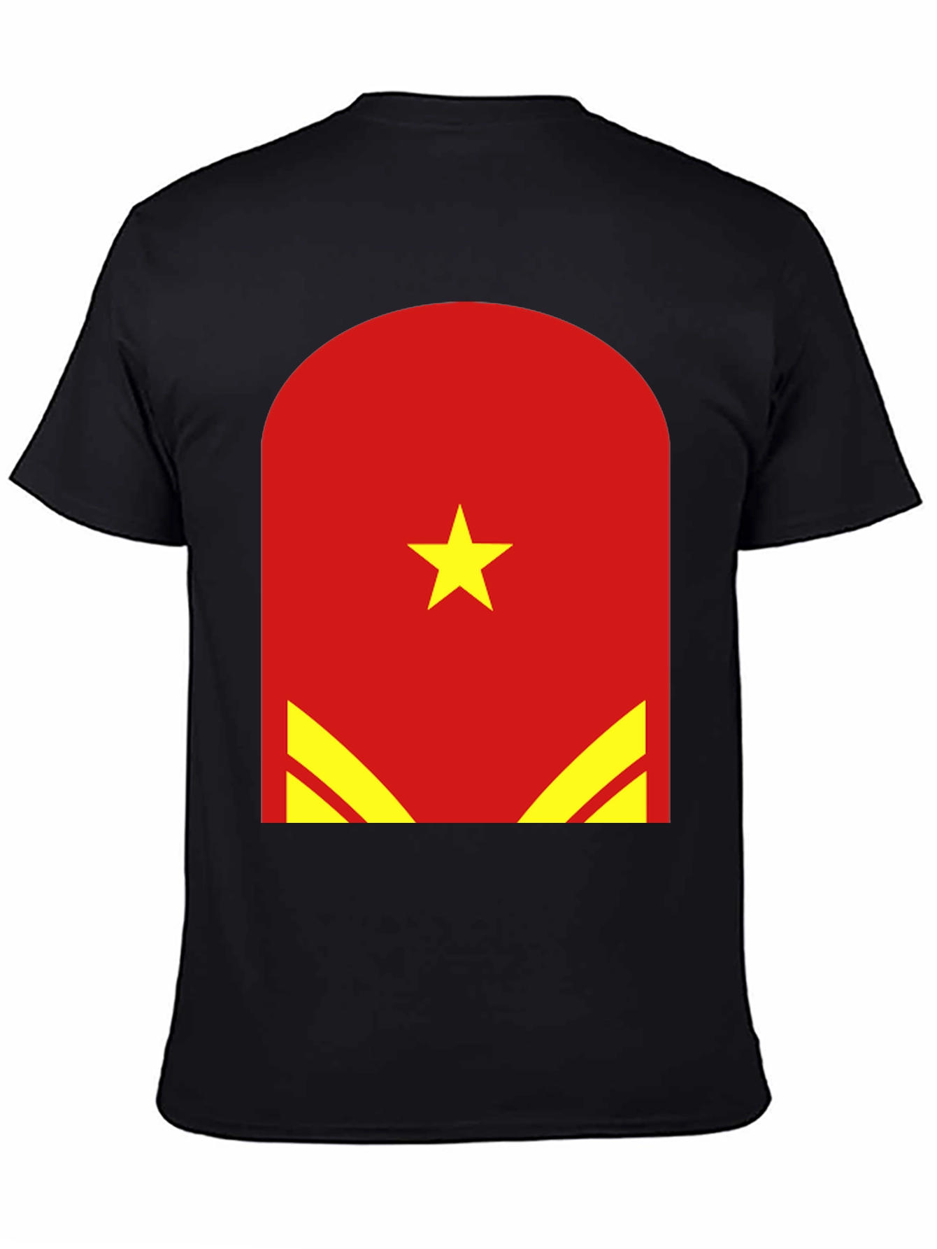 Vietnam Flag Graphic Tee - Black Cotton T-Shirt