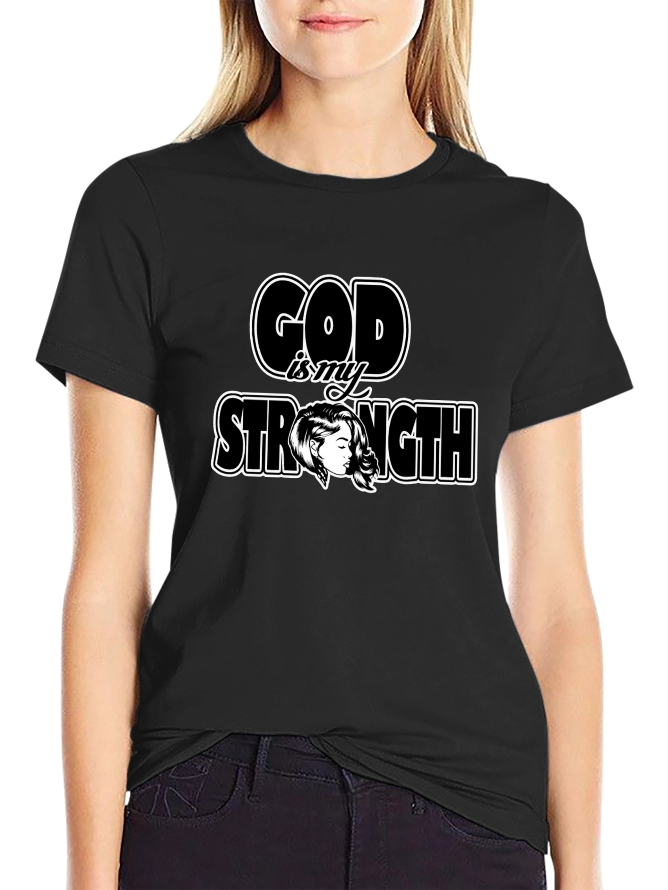 God is My Strength Graphic T-Shirt