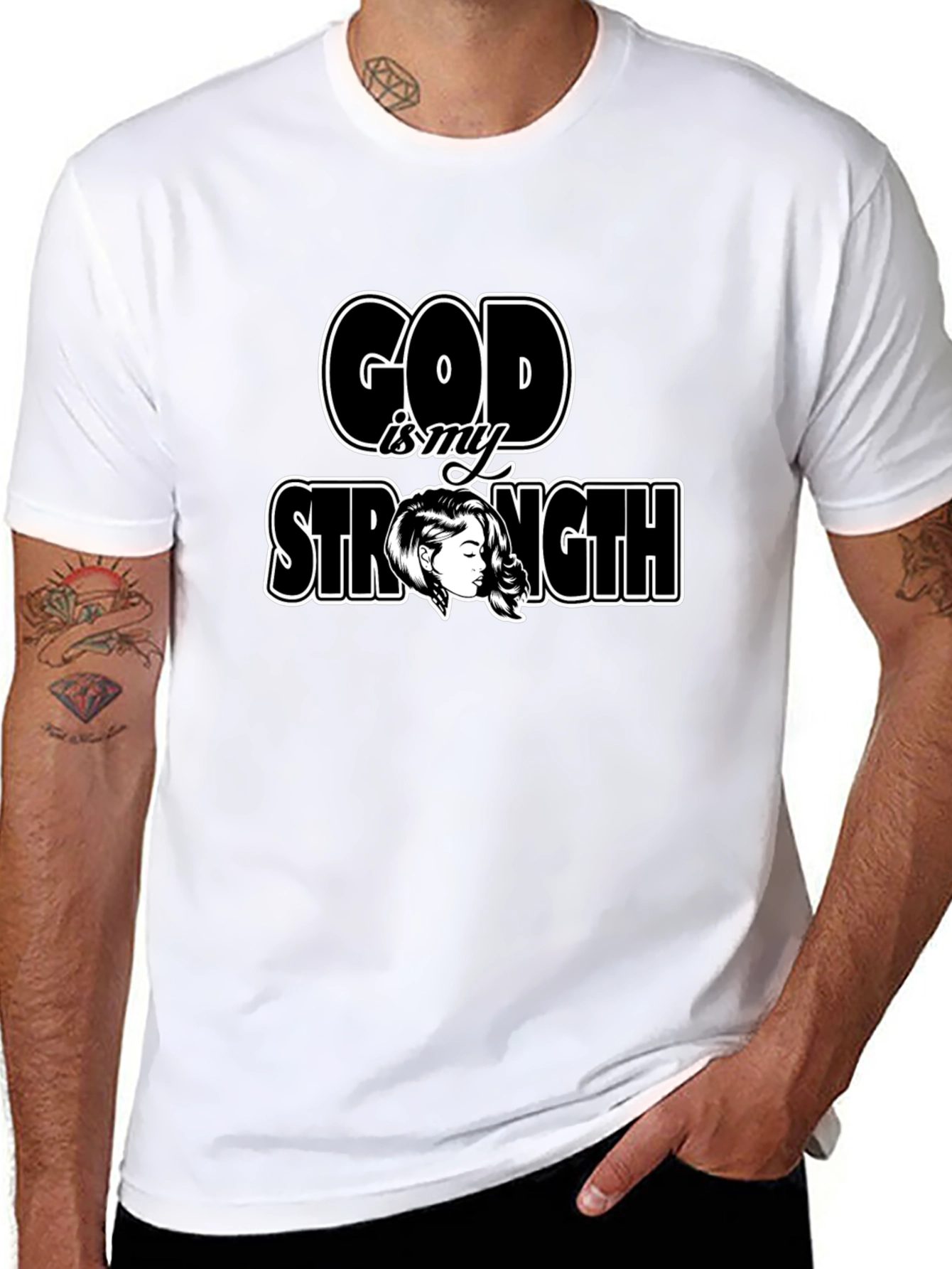 God is My Strength Graphic T-Shirt