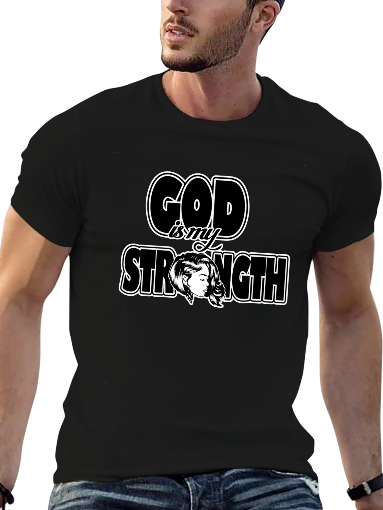 God is My Strength Graphic T-Shirt