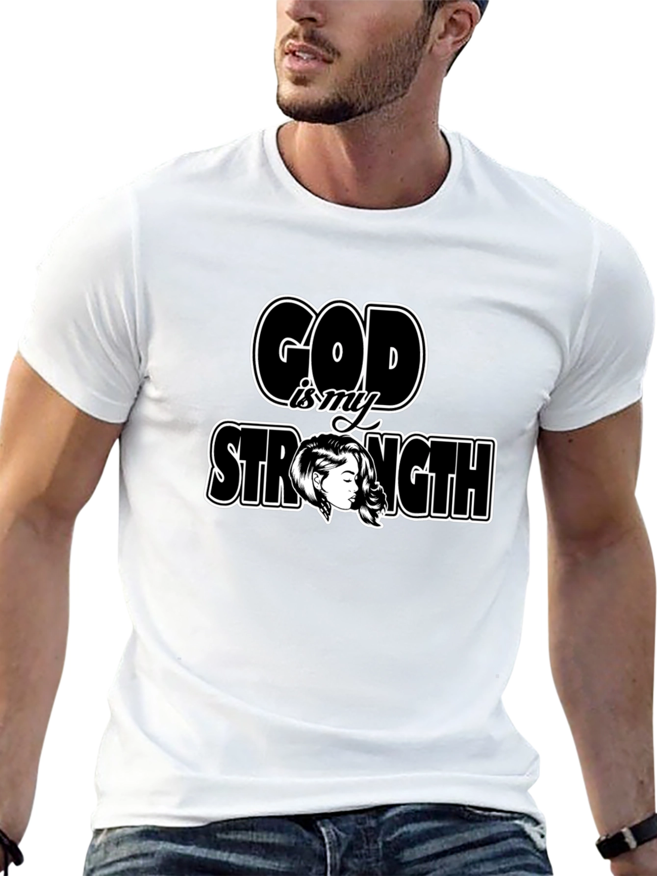 God is My Strength Graphic T-Shirt