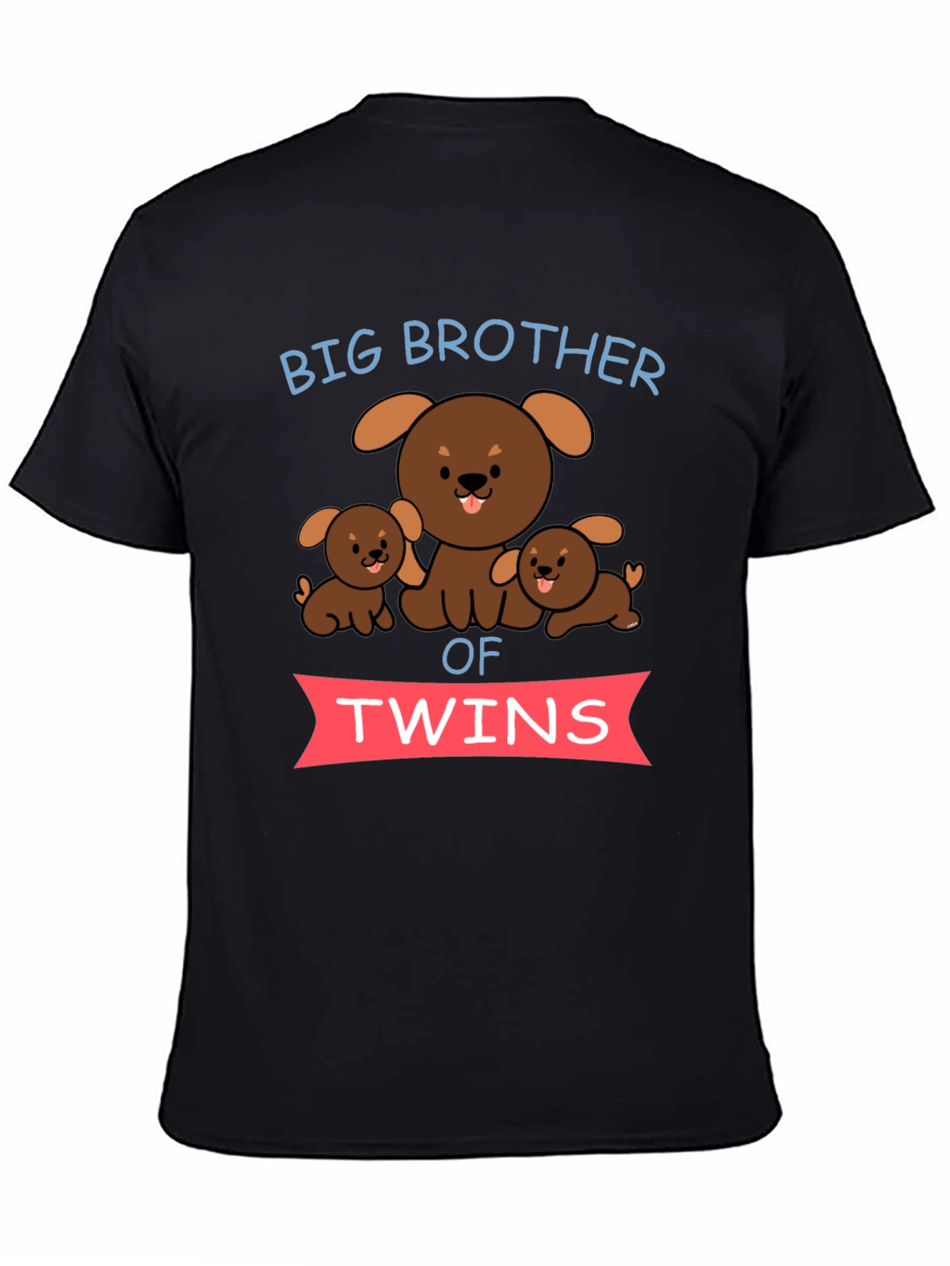 Big Brother of Twins Dog Graphic T-Shirt