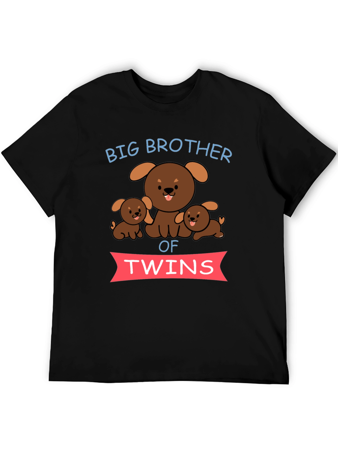 Big Brother of Twins Dog Graphic T-Shirt