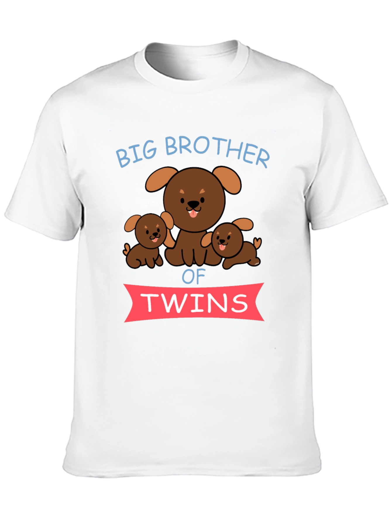 Big Brother of Twins Dog Graphic T-Shirt