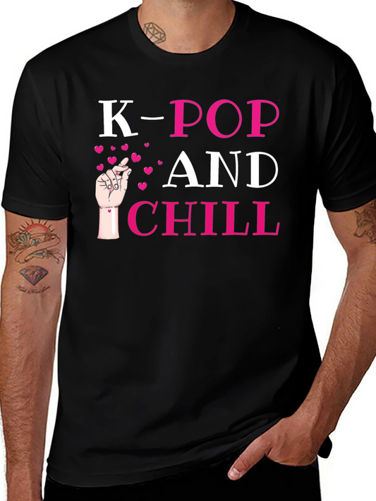 K-Pop and Chill Black T-Shirt